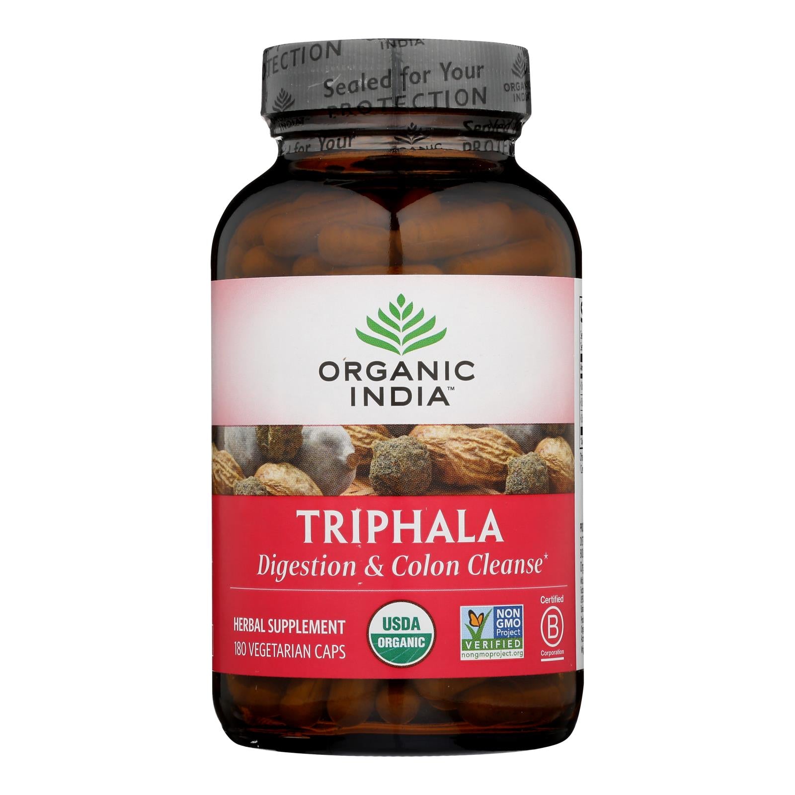 Organic India Triphala, Digestion & Colon Cleanse  - 1 Each - 180 Vcap - GreatEagleInc