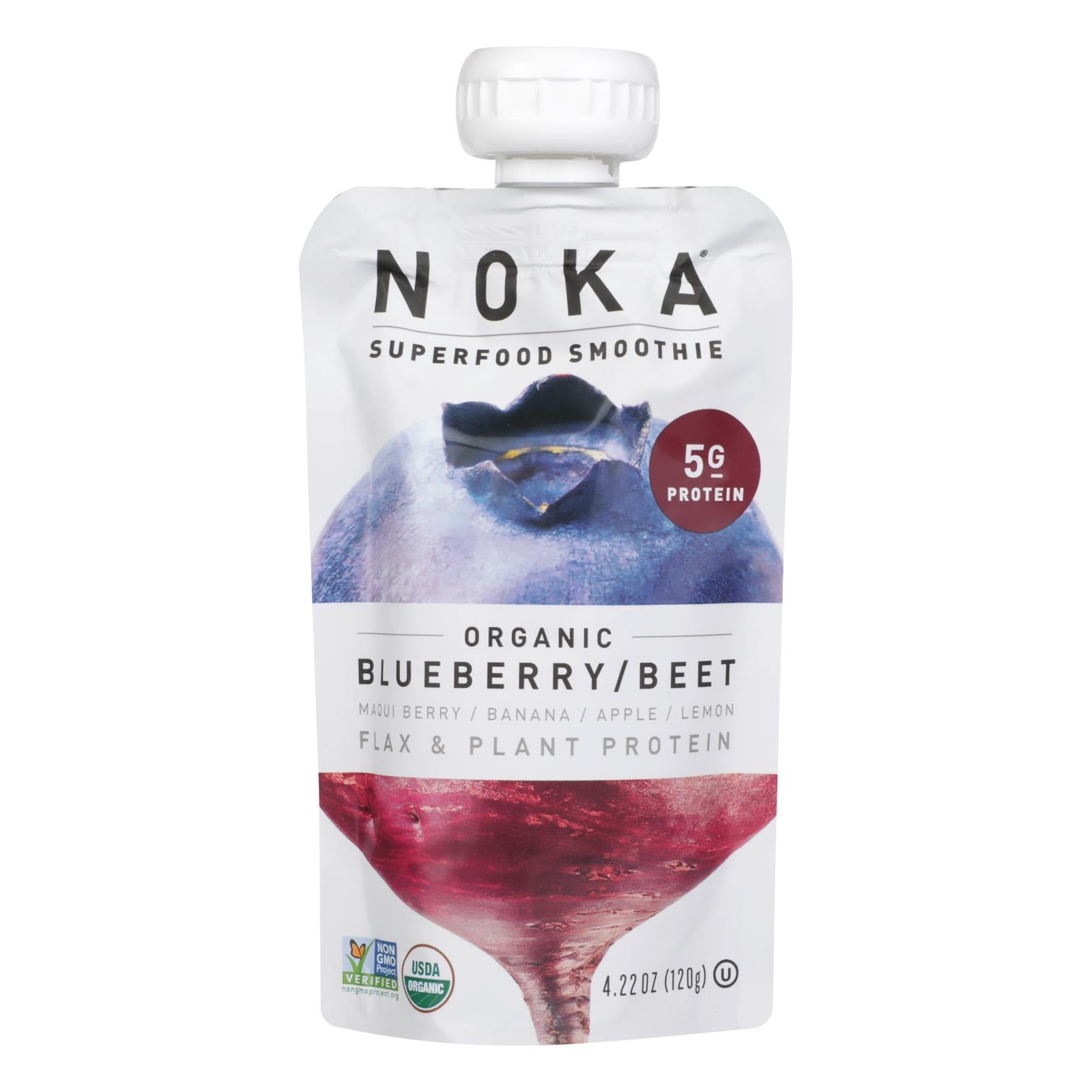 Noka Superfood Blueberry Beet Blend  - Case Of 6 - 4.22 Oz - GreatEagleInc