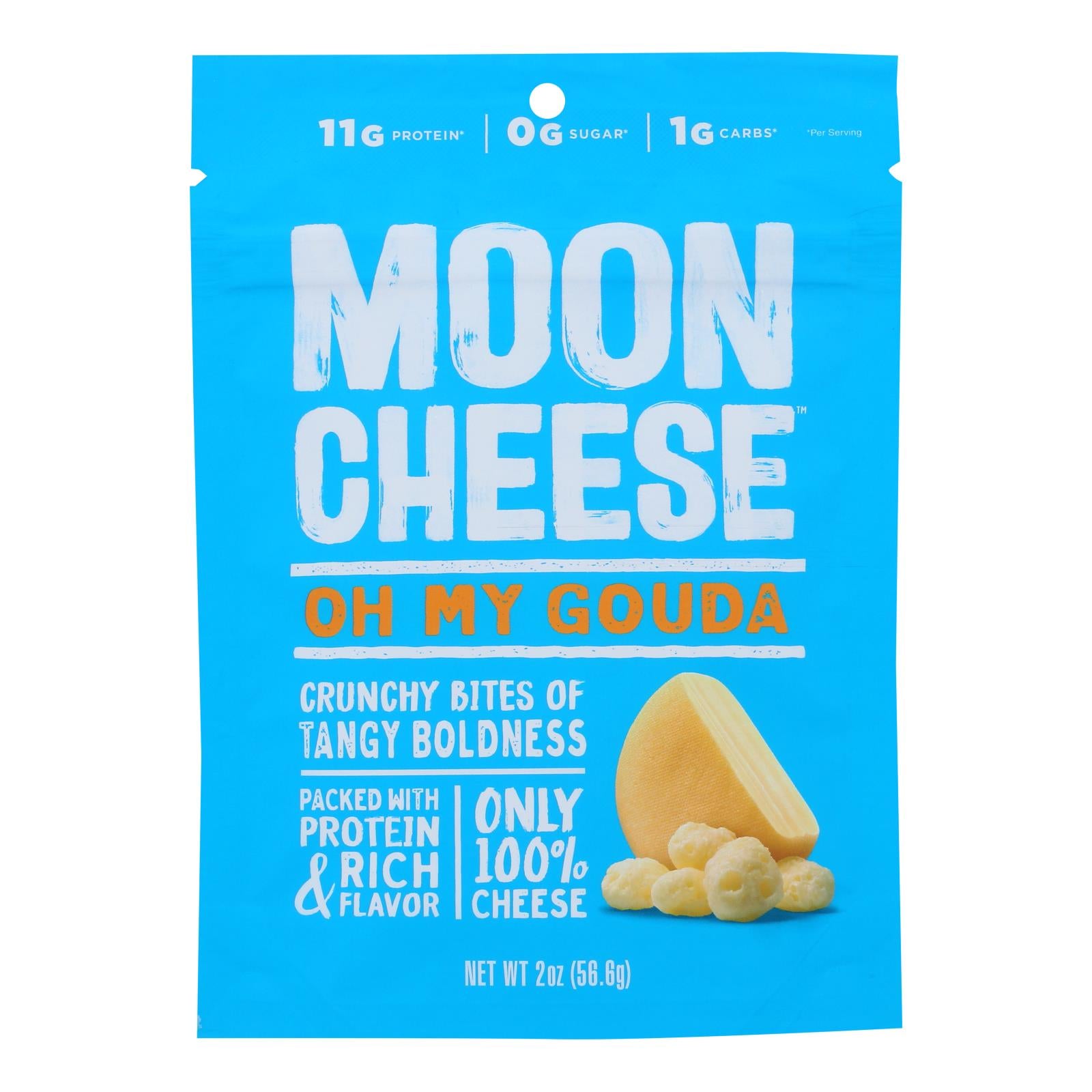 Moon Cheese Gouda Dehydrated Cheese Snack  - Case Of 12 - 2 Oz - GreatEagleInc