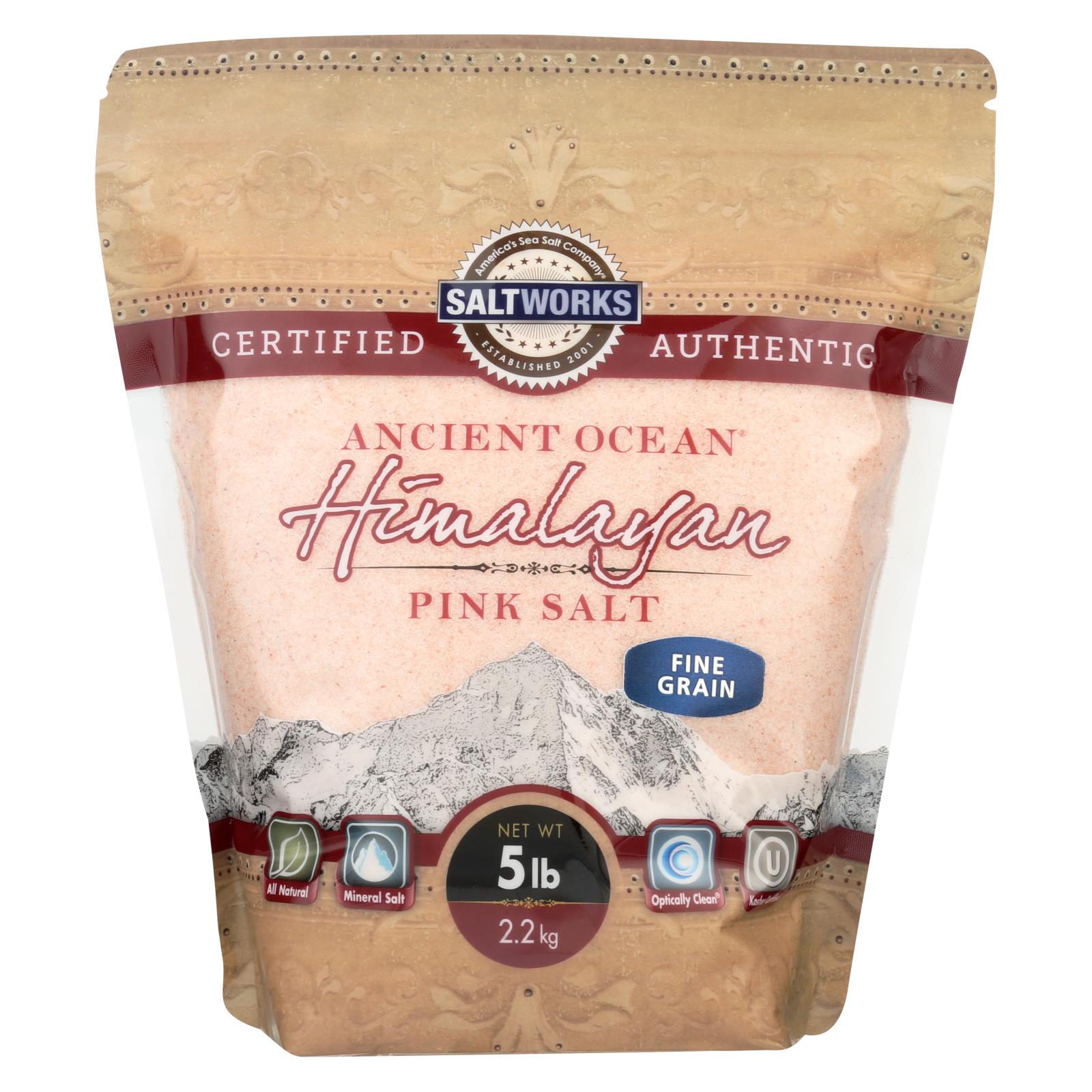 Saltworks - Salt Pink Himalayan Fine - 1 Each - 5 Lb - GreatEagleInc