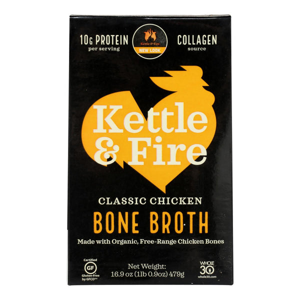 Kettle & Fire Chicken Bone Broth  - Case Of 6 - 16.9 Oz - GreatEagleInc