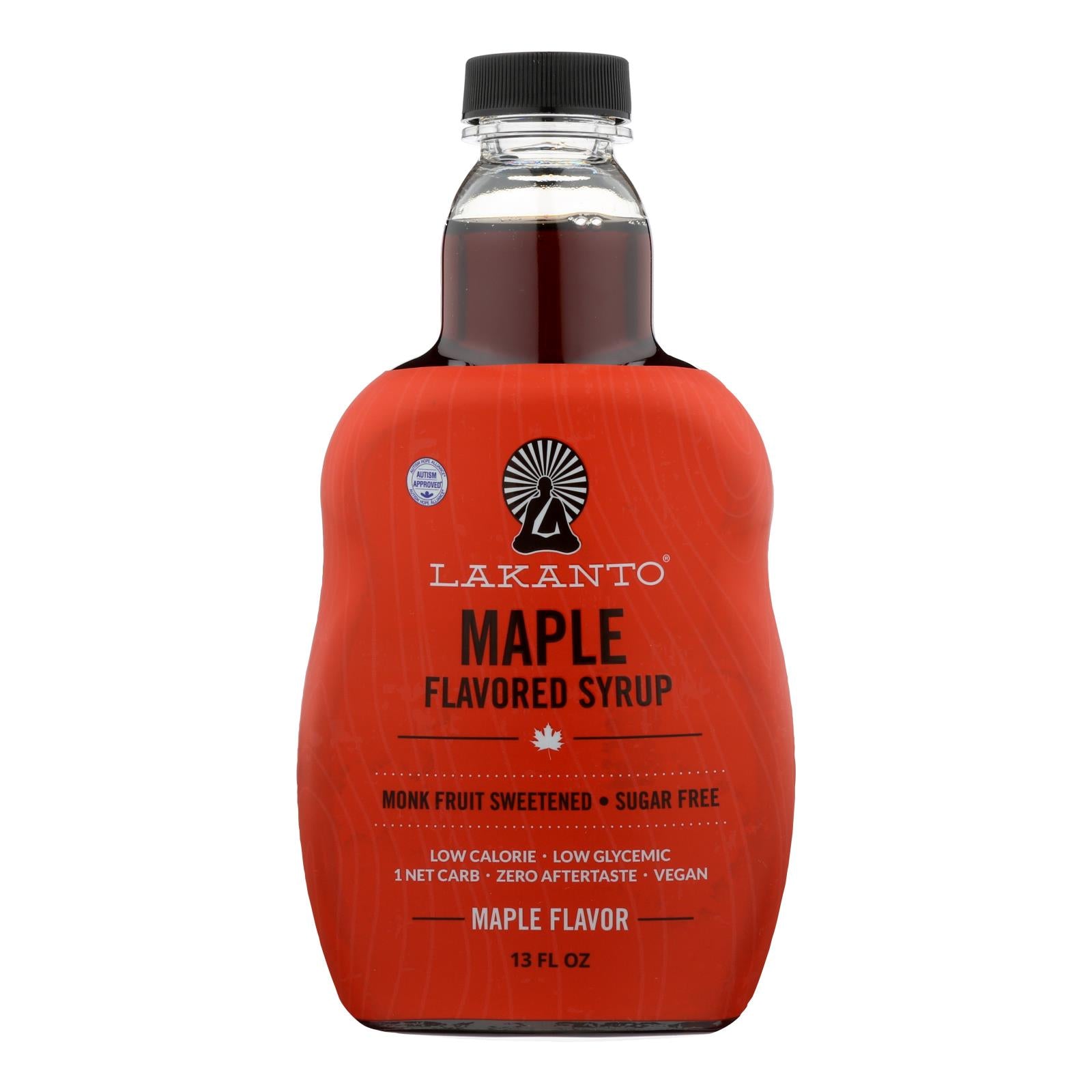 Lakanto Monk Fruit Sweetened Maple Flavored Syrup  - Case Of 8 - 13 Fz - GreatEagleInc