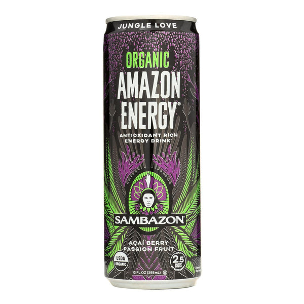 Sambazon Organic Amazon Energy Drink - Jungle Love - Case Of 12 - 12 Fl Oz - Eco-Friendly Home & Grocery