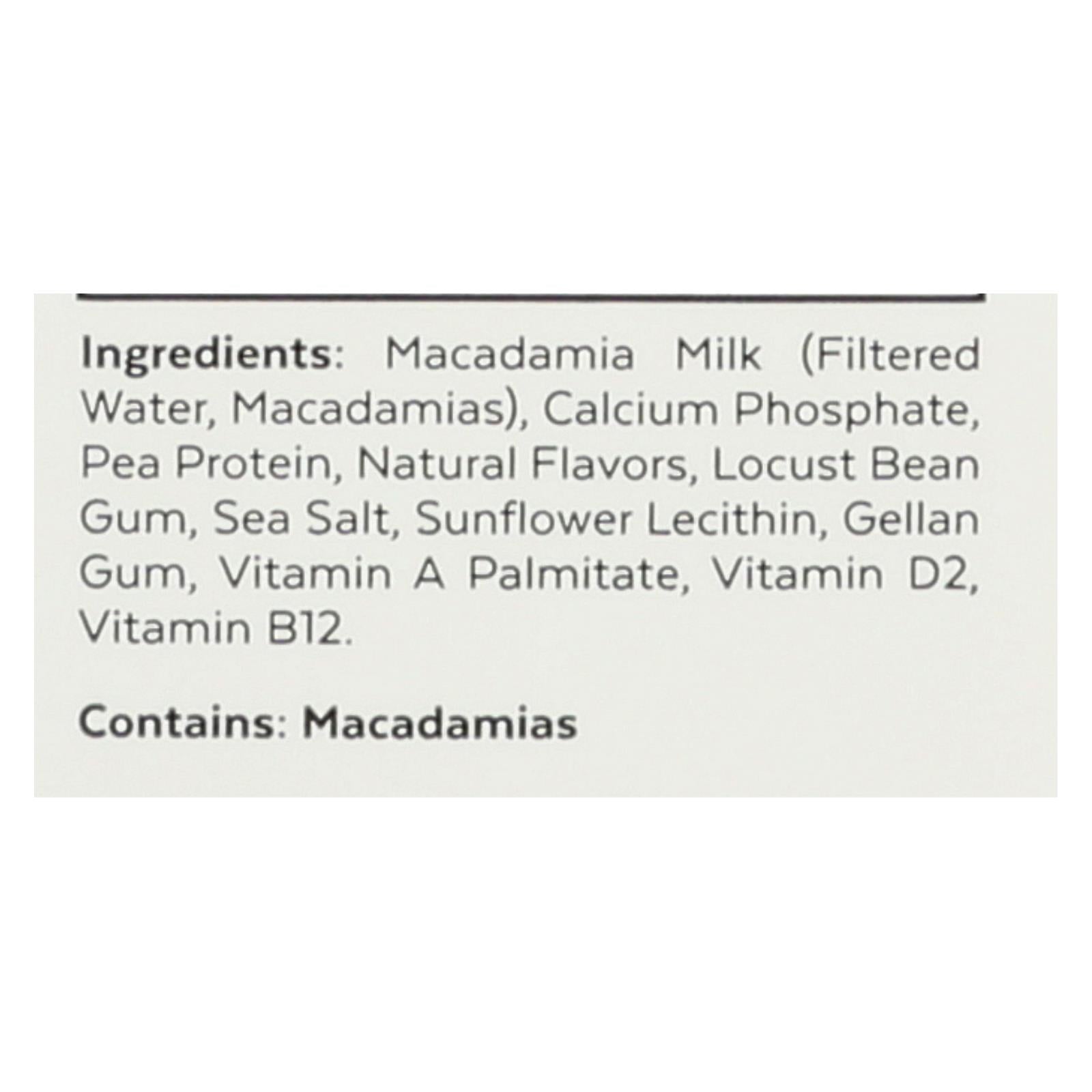 Milkadamia Macadamia Milk With Unsweetened Vanilla  - Case Of 6 - 32 Fz - GreatEagleInc