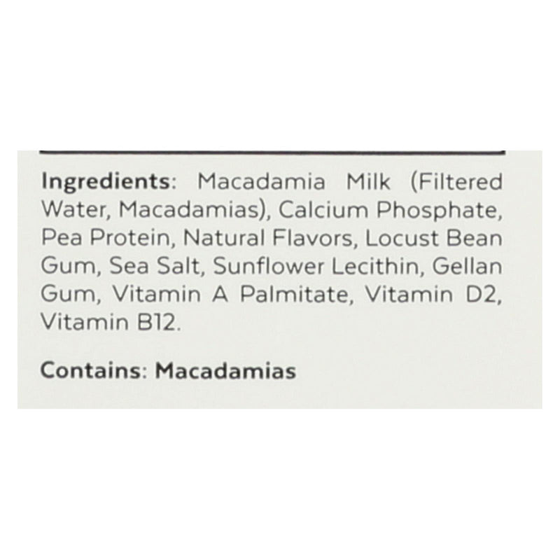 Milkadamia Macadamia Milk With Unsweetened Vanilla  - Case Of 6 - 32 Fz - GreatEagleInc