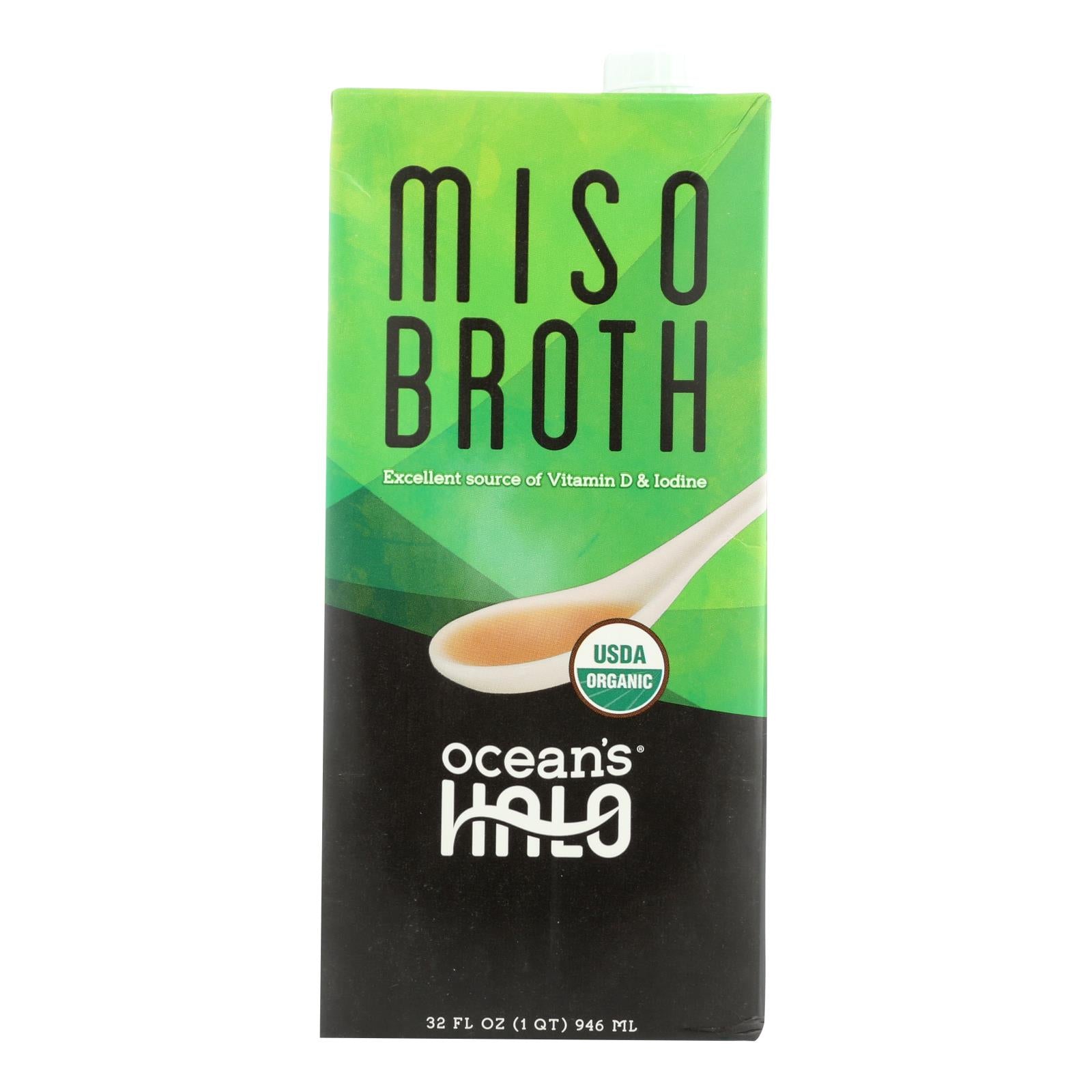 Ocean's Halo Broth Miso  - Case Of 6 - 32 Fz - GreatEagleInc