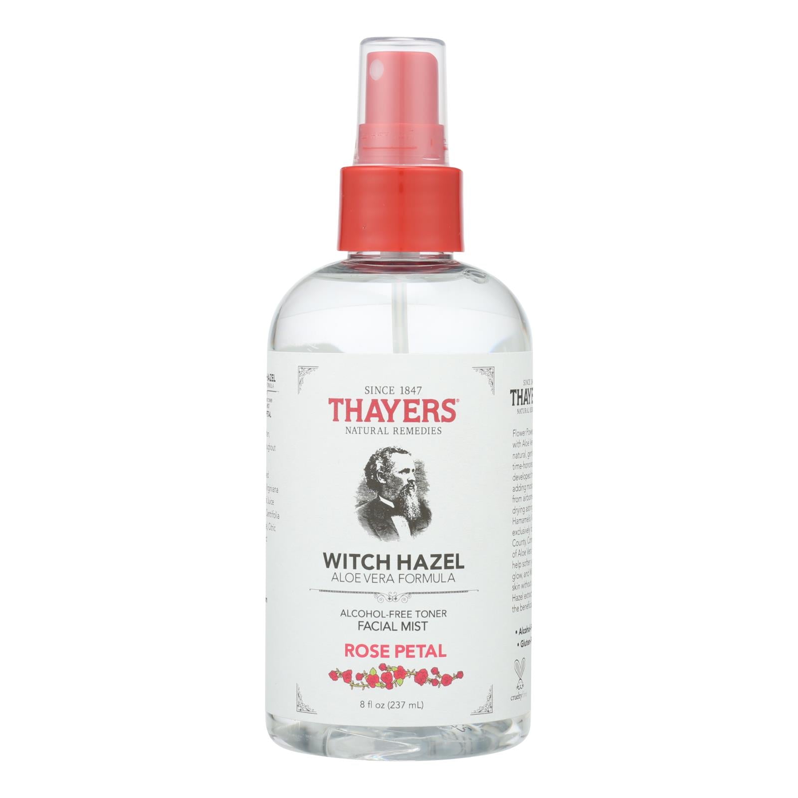 Thayers - Witch Hazel Facial Mist - Rose Petal - 8 Fz - GreatEagleInc
