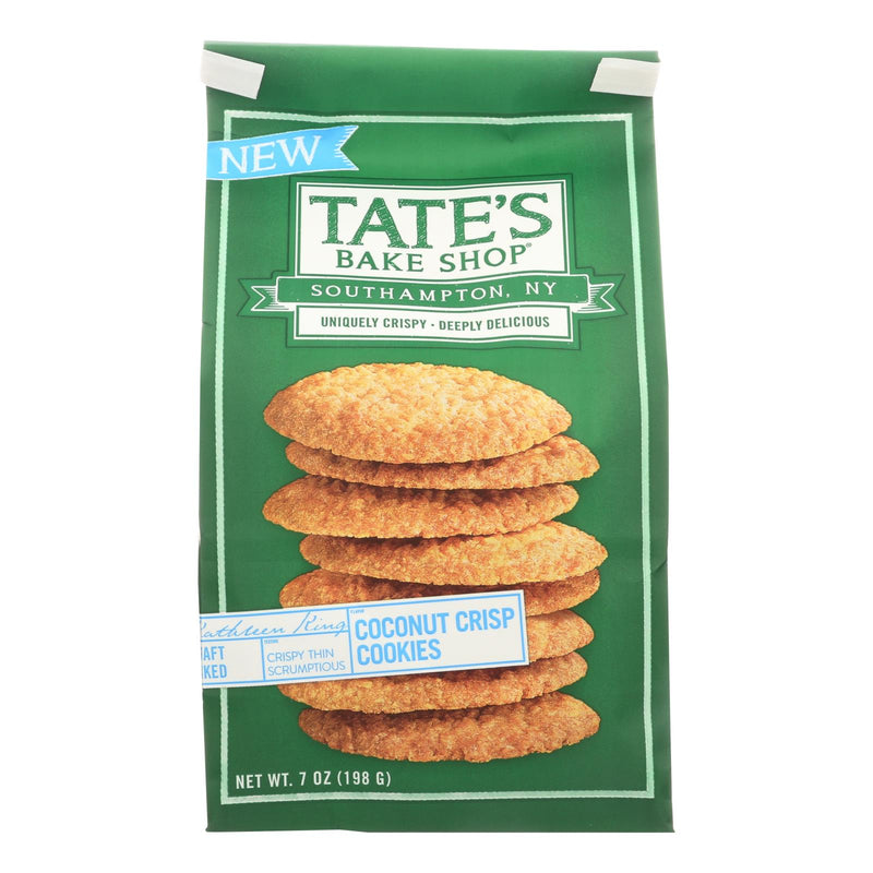 Tate's Bake Shop Coconut Crisp Cookies  - Case Of 12 - 7 Oz