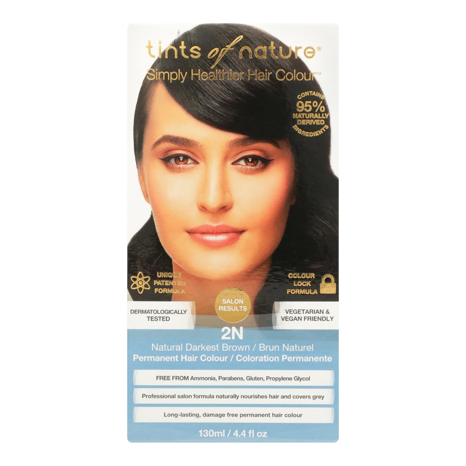 Tints Of Nature 2n Darkest Brown Hair Color  - 1 Each - 4.4 Fz - GreatEagleInc