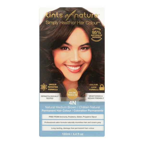 Tints Of Nature 4n Natural Medium Brown Hair Color  - 1 Each - 4.4 Fz - GreatEagleInc