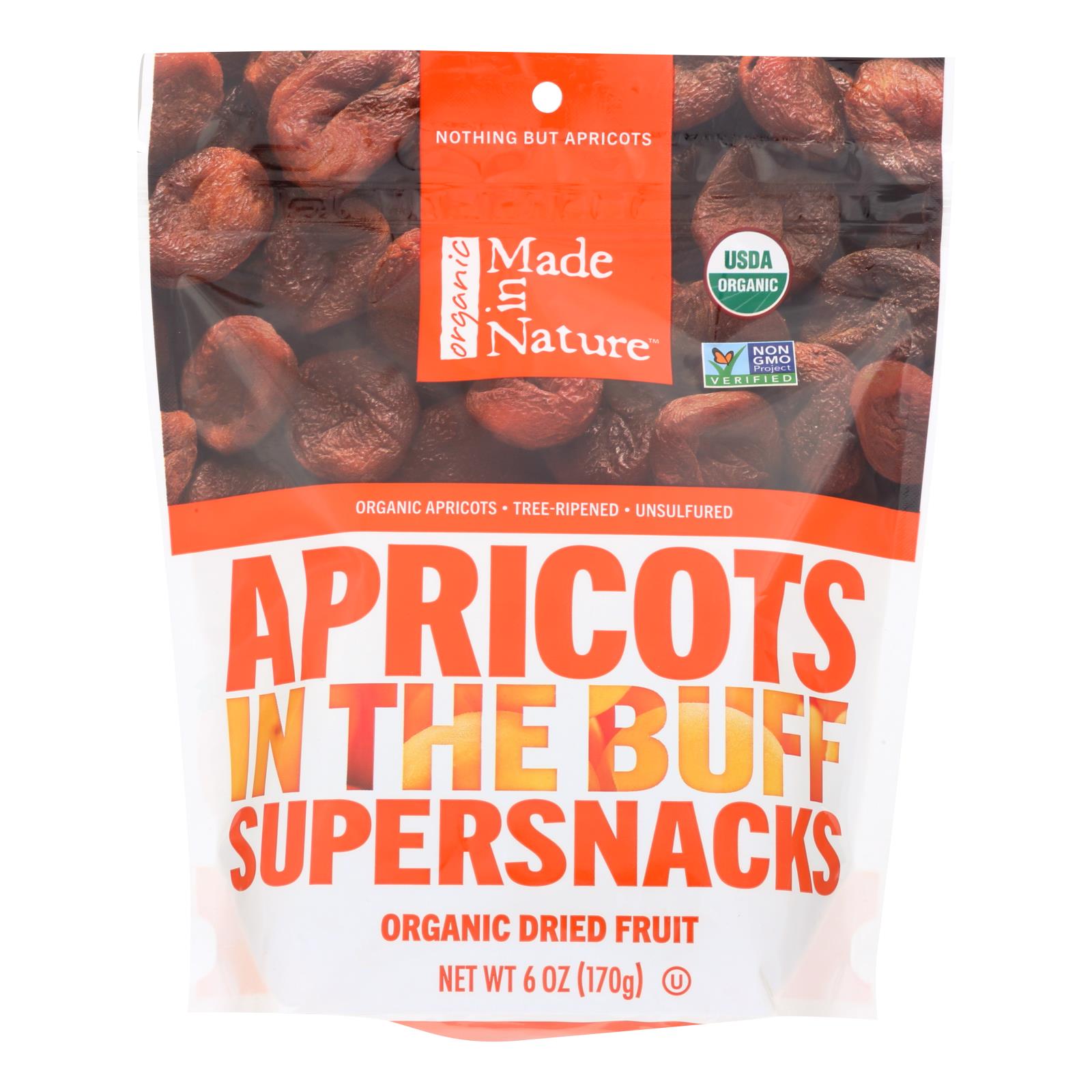 Made In Nature Apricots Organic Dried Fruit  - Case Of 6 - 6 Oz - GreatEagleInc