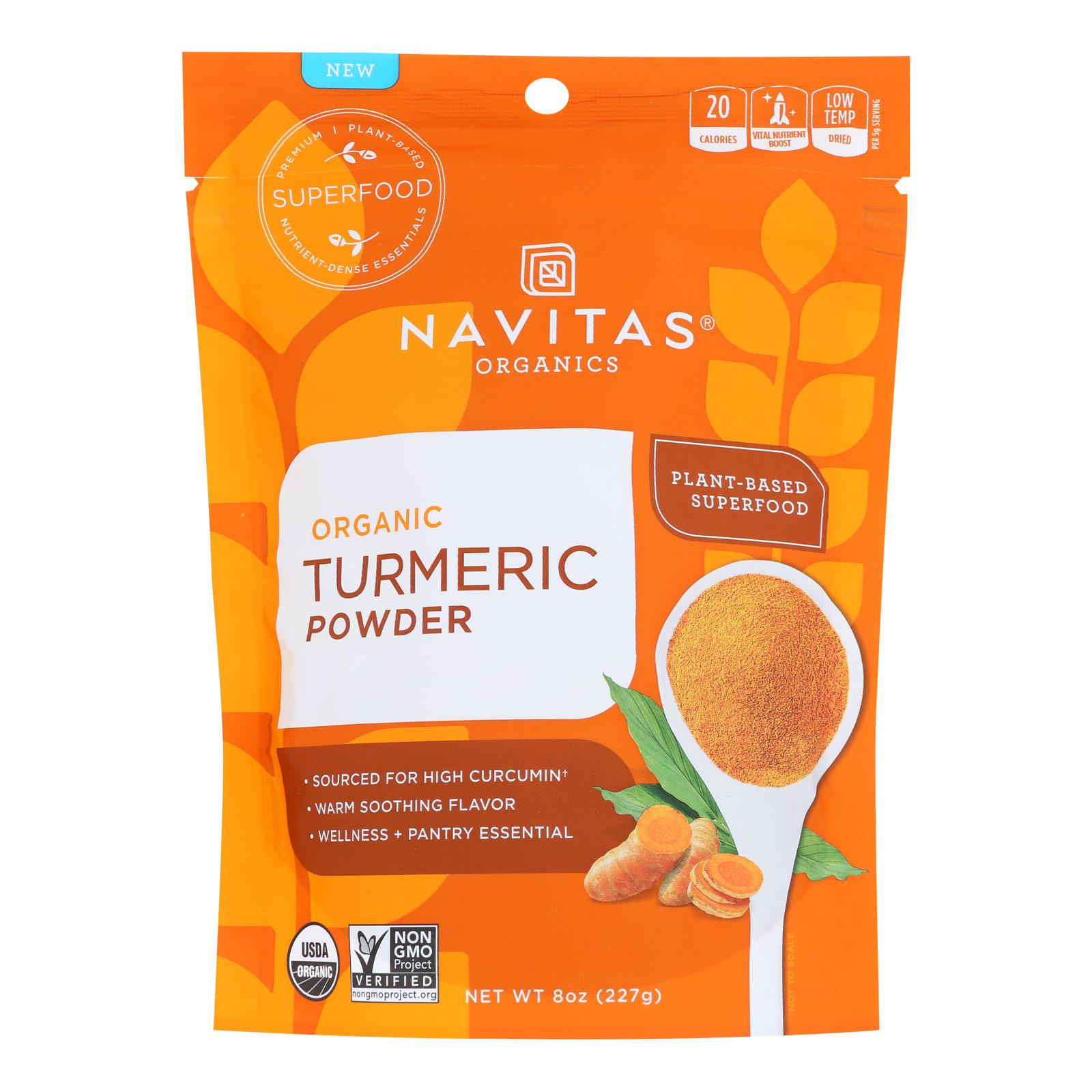 Navitas Organics Turmeric Powder  - Case Of 6 - 8 Oz - GreatEagleInc