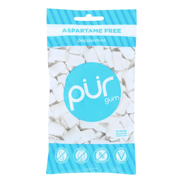 Pur Peppermint Gum  - Case Of 12 - 2.72 Oz - GreatEagleInc