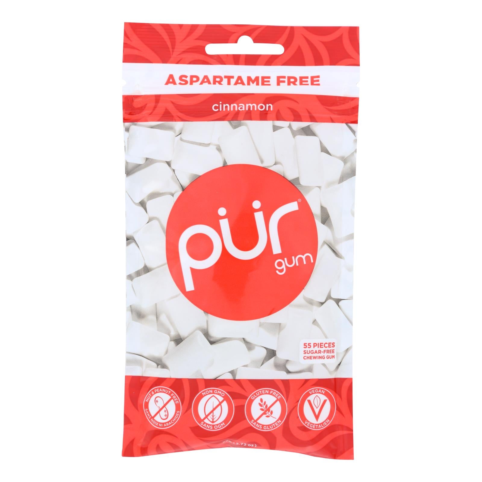 Pur Cinnamon Gum  - Case Of 12 - 2.72 Oz - GreatEagleInc