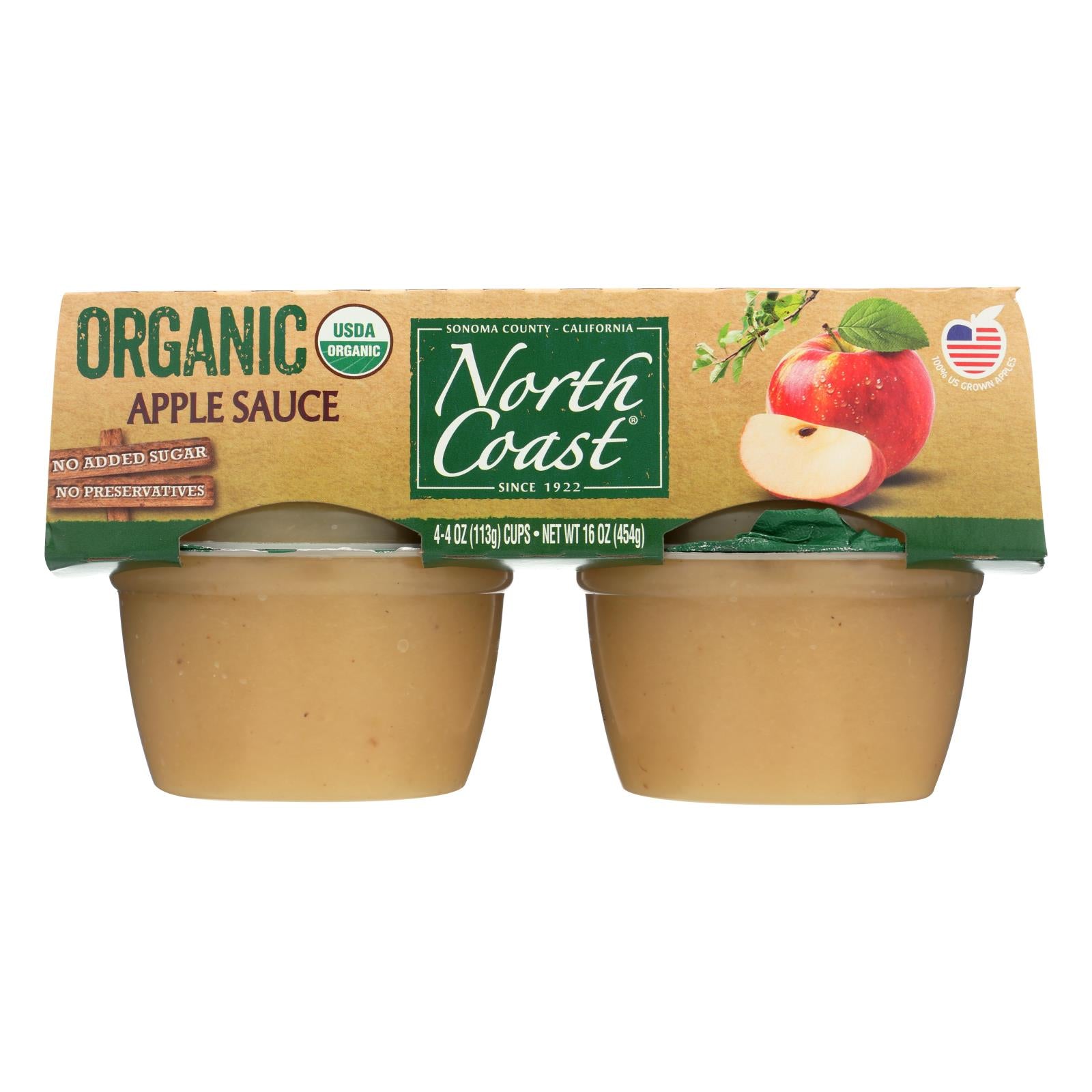 North Coast Organic Applesauce  - Case Of 12 - 4/4 Oz - GreatEagleInc