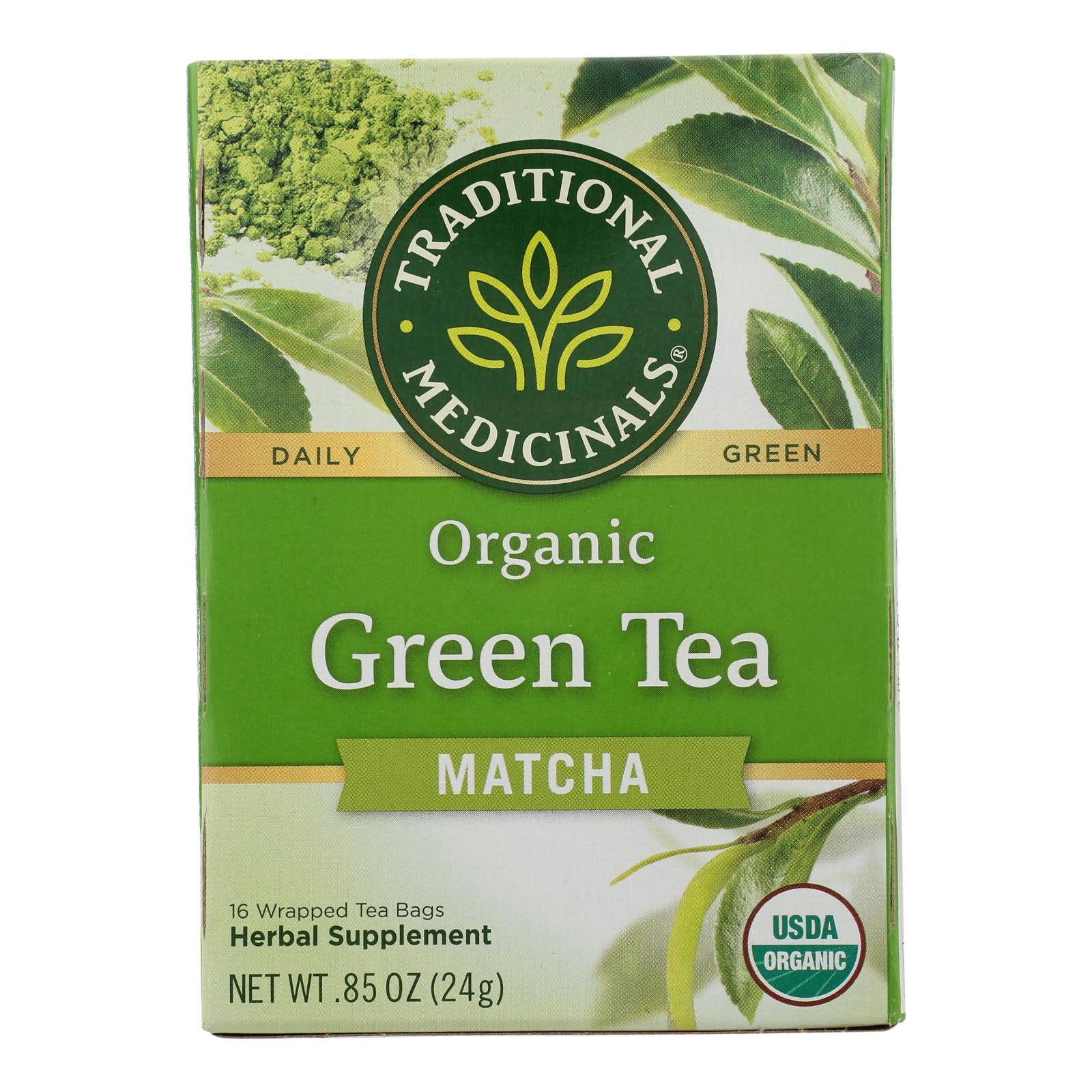 Traditional Medicinals - Green Tea Mtcha W/rce - Case Of 6 - 16 Bag - GreatEagleInc