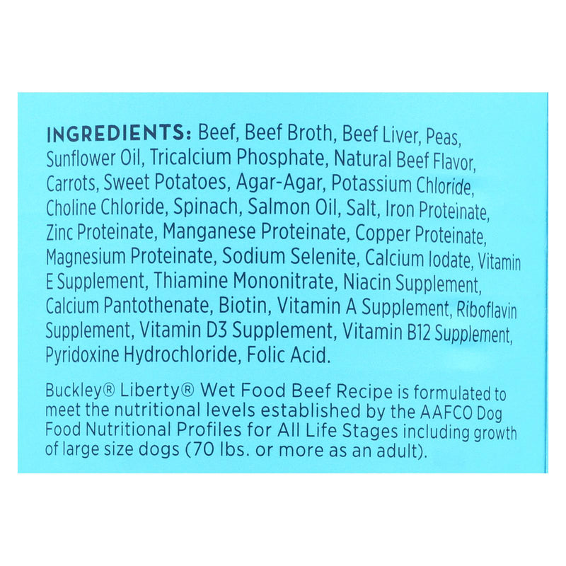 Buckley - Liberty Wet Food Beef - Case Of 12 - 12.5 Oz - GreatEagleInc