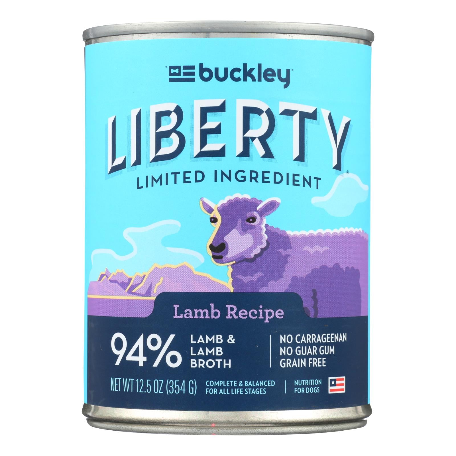 Buckley - Liberty We Food Lamb - Case Of 12 - 12.5 Oz - GreatEagleInc