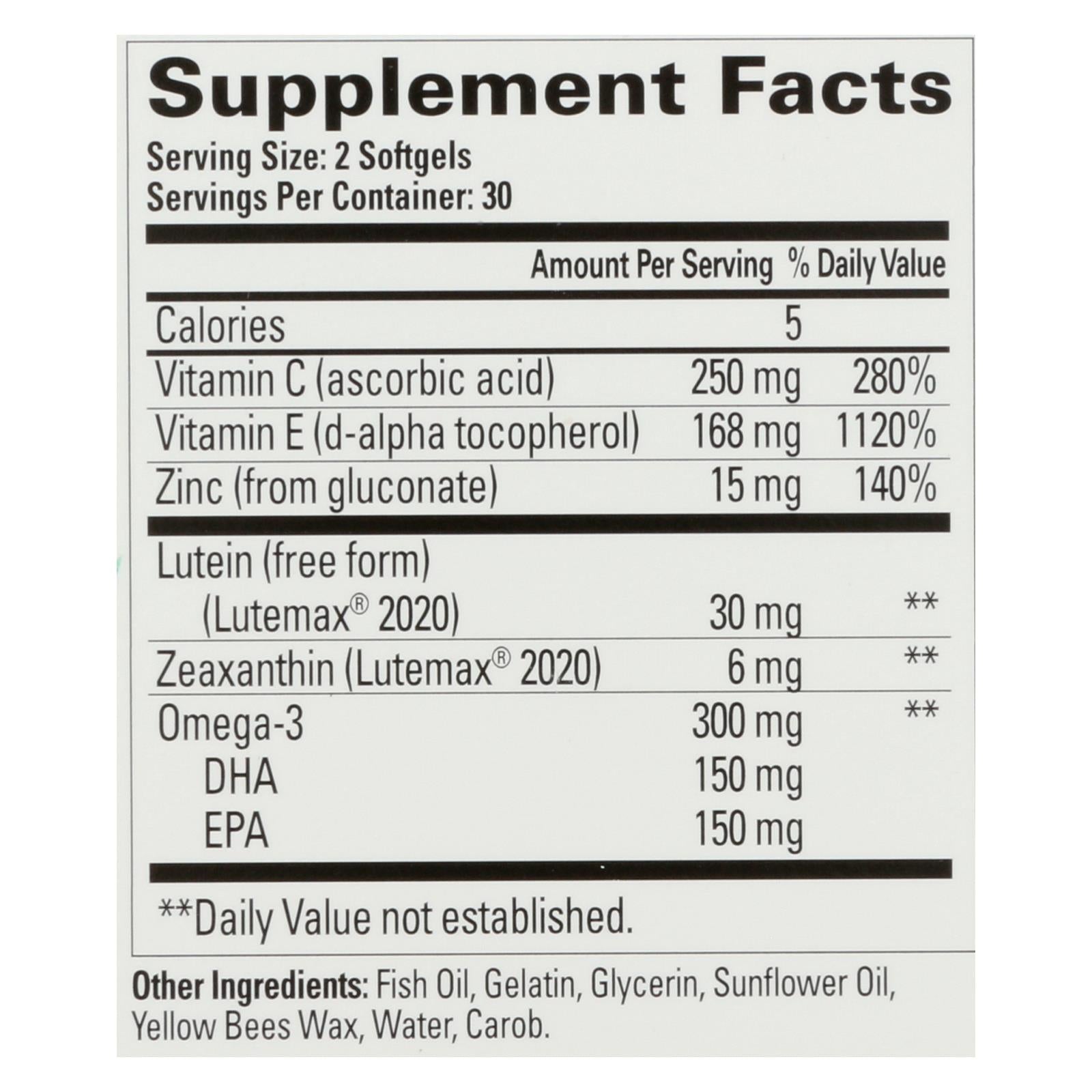 Quantum Research - Macula 30 Eye Health - 1 Each - 60 Sgel - GreatEagleInc