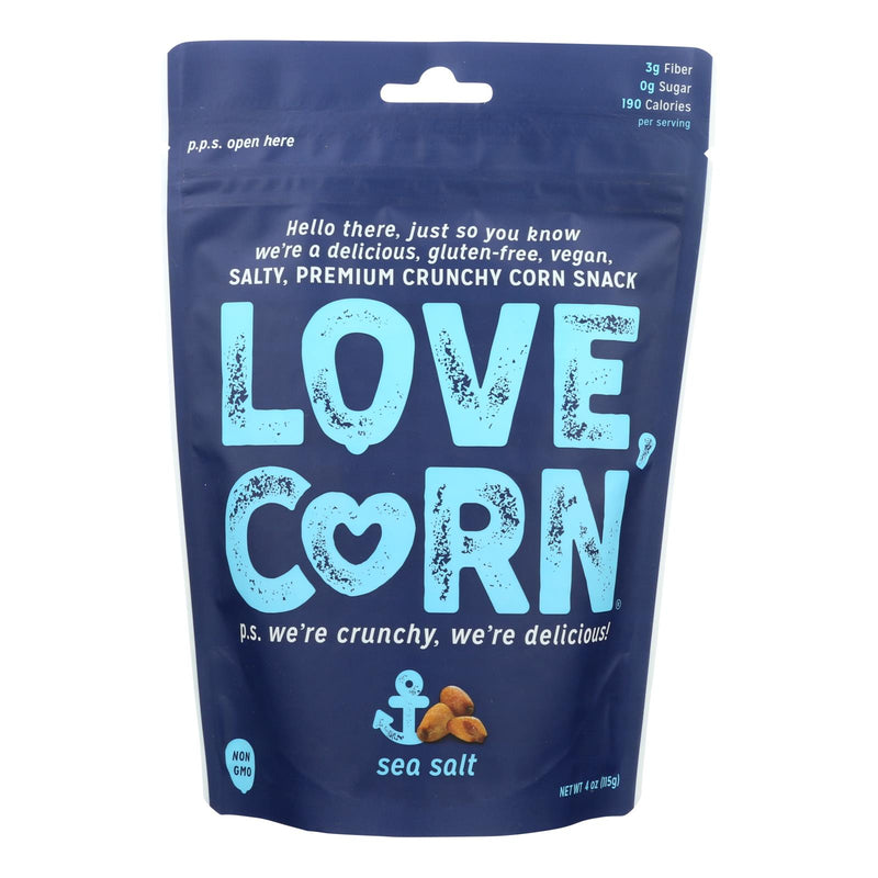 Love Corn® Premium Crunchy Corn Snack - Case Of 12 - 4 Oz - GreatEagleInc
