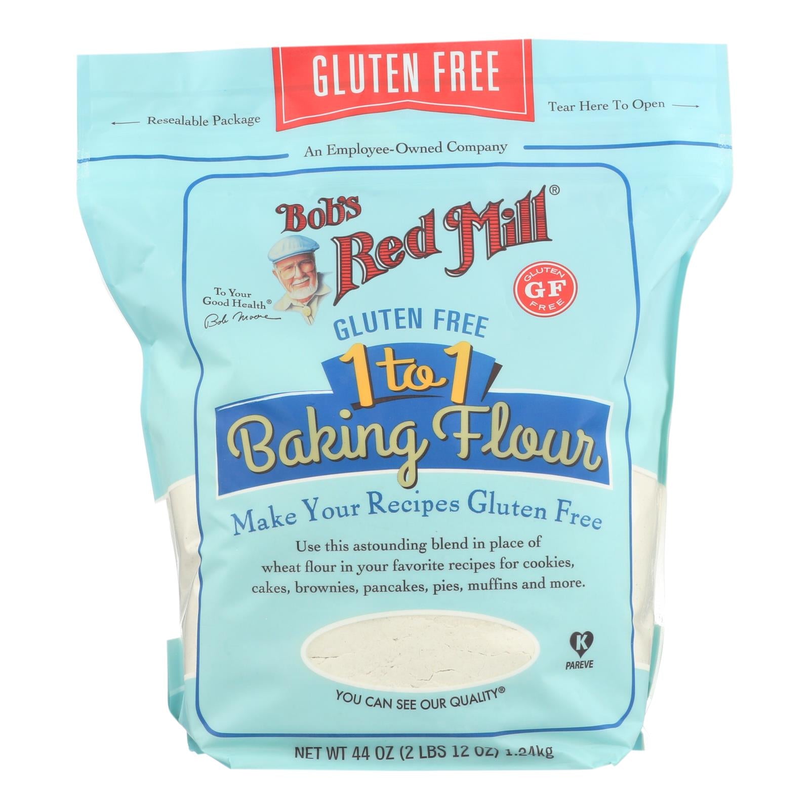 Bob's Red Mill - Baking Flour 1 To 1 - Case Of 4-44 Oz - GreatEagleInc