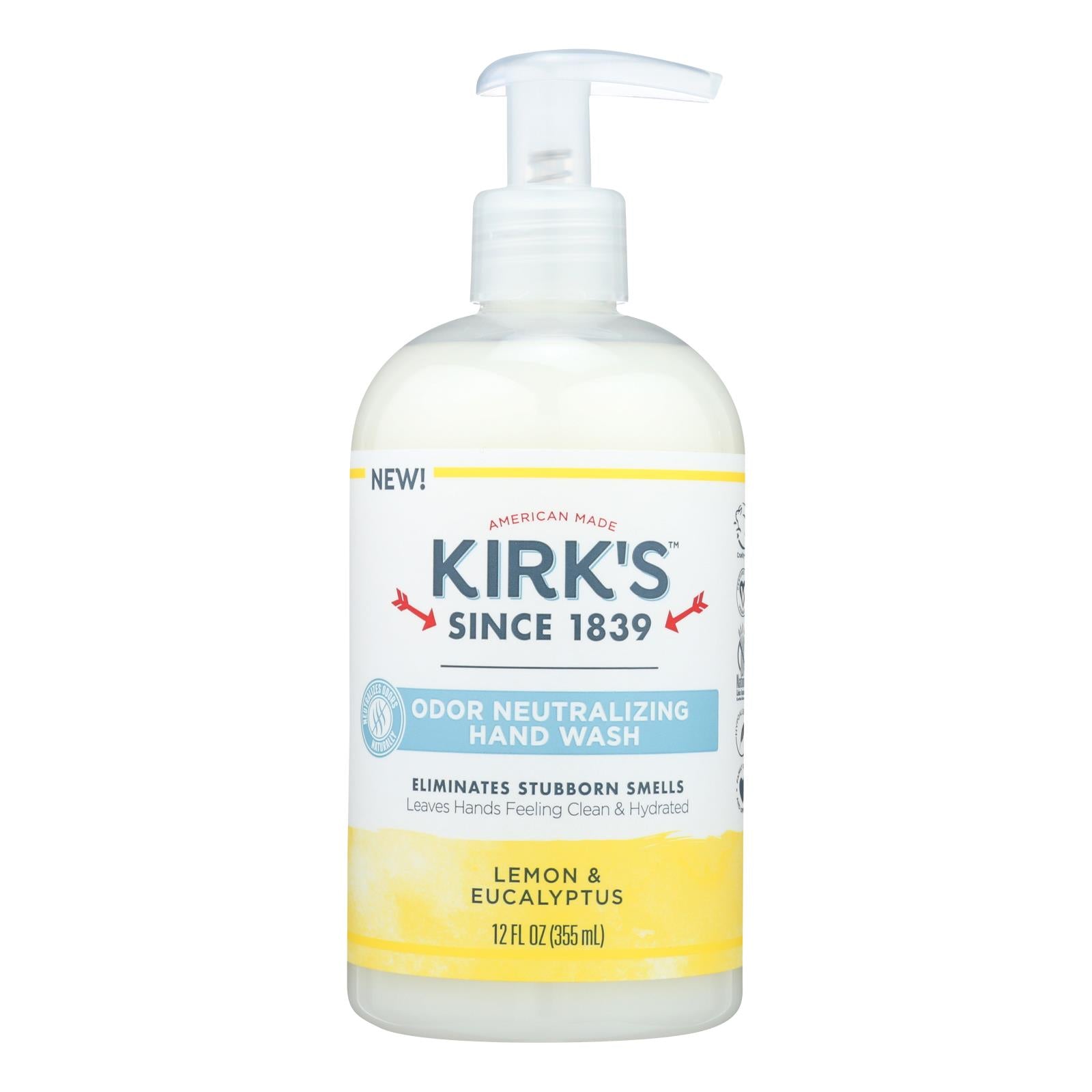 Kirk's Natural - Hand Soap Lemon Eucalyptus - 12 Fz - GreatEagleInc