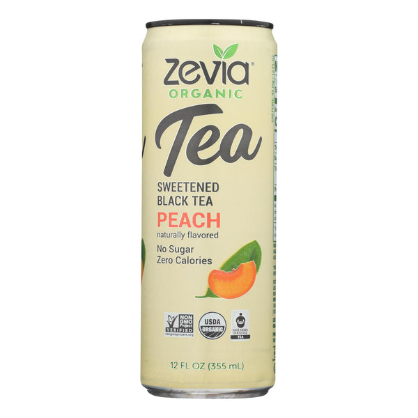 Zevia - Tea Black Peach - Case Of 12 - 12 Fz - GreatEagleInc