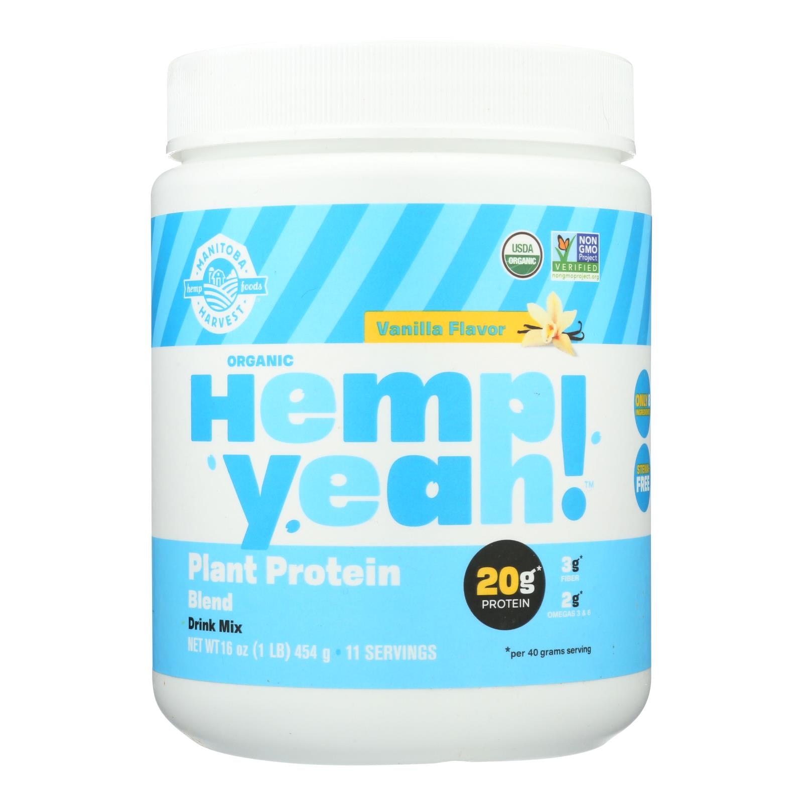 Manitoba Harvest Vanilla Flavor Organic Plant Protein Blend Drink Mix - 1 Each - 16 Oz Default Title