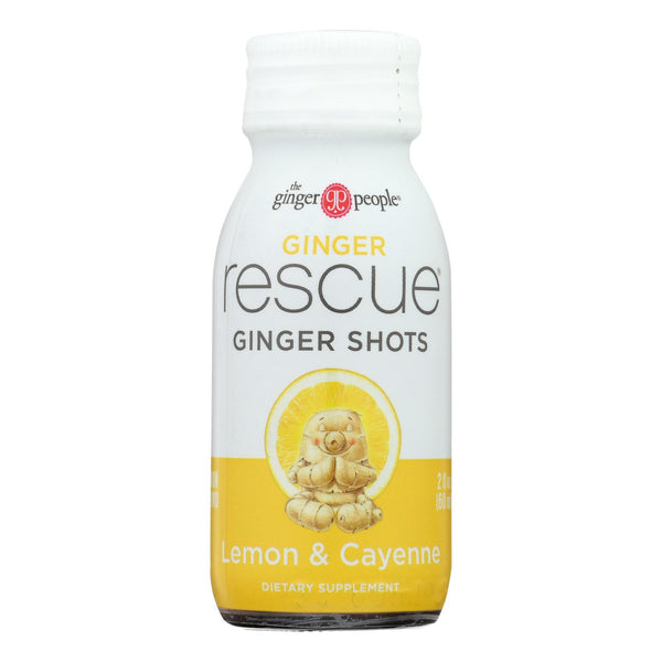 Ginger People - Ginger Shot Rescue Lemon Cynn - Case Of 12 - 2 Fz - GreatEagleInc