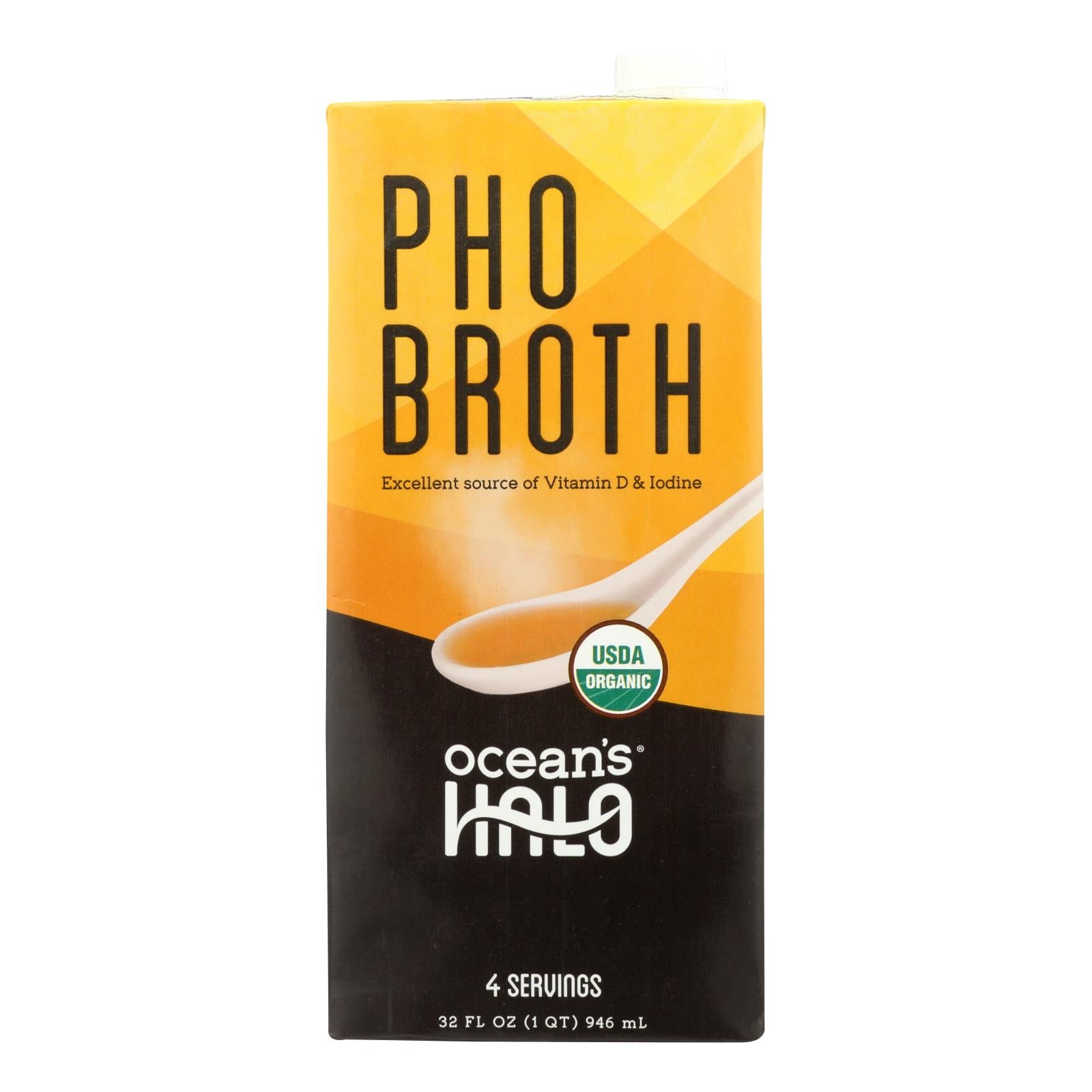 Ocean's Halo Pho Broth - Case Of 6 - 32 Fz - GreatEagleInc