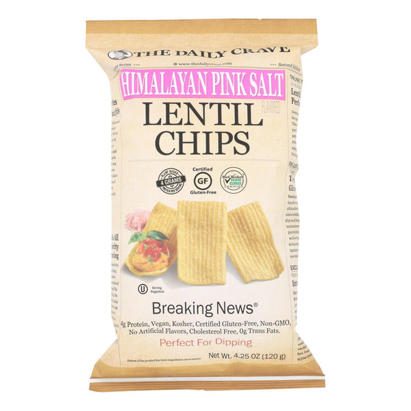 The Daily Crave - Lentil Chip Himln Pink Salt - Case Of 8 - 4.25 Oz - GreatEagleInc