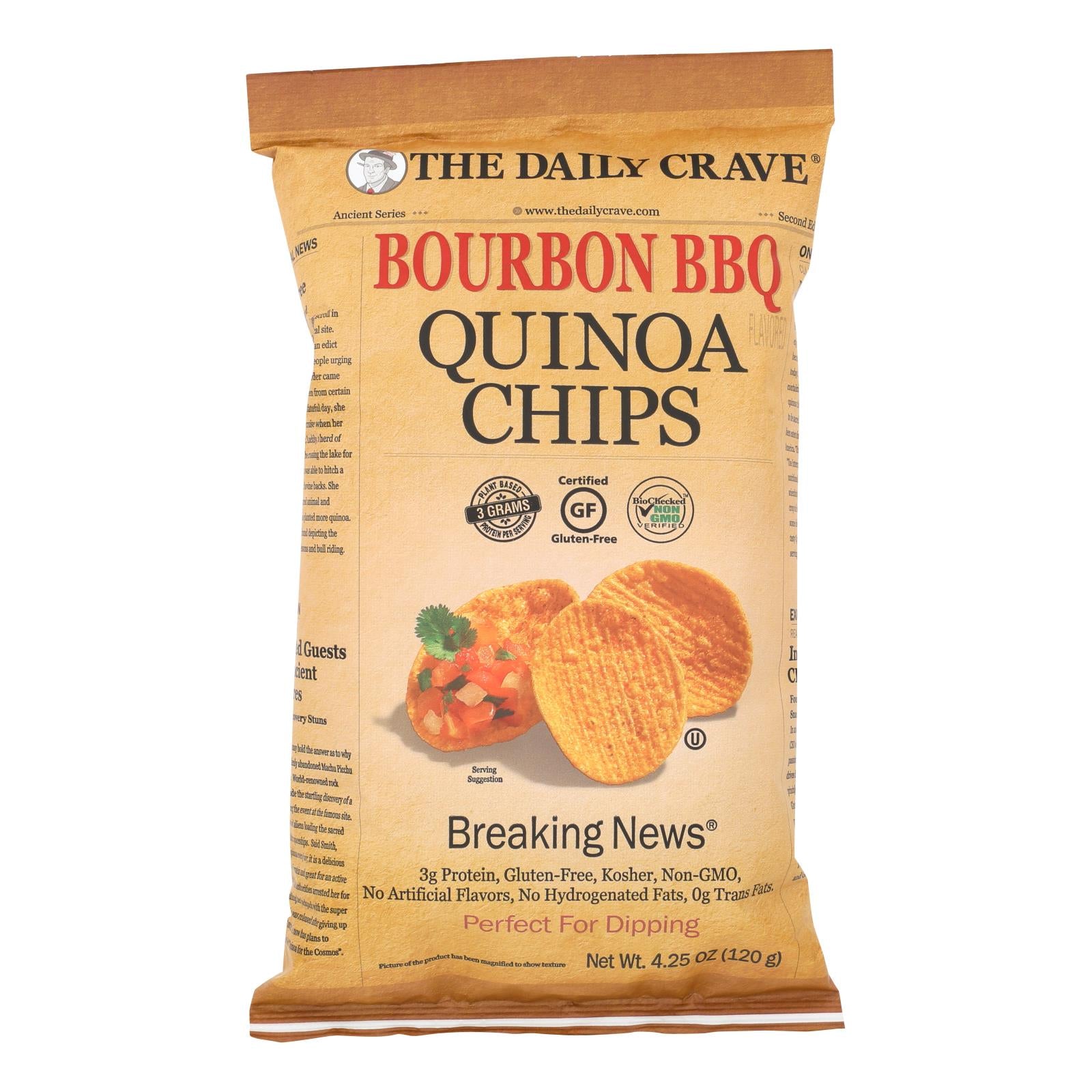 The Daily Crave - Quin Chips Bourbon Bbq - Case Of 8 - 4.25 Oz - GreatEagleInc