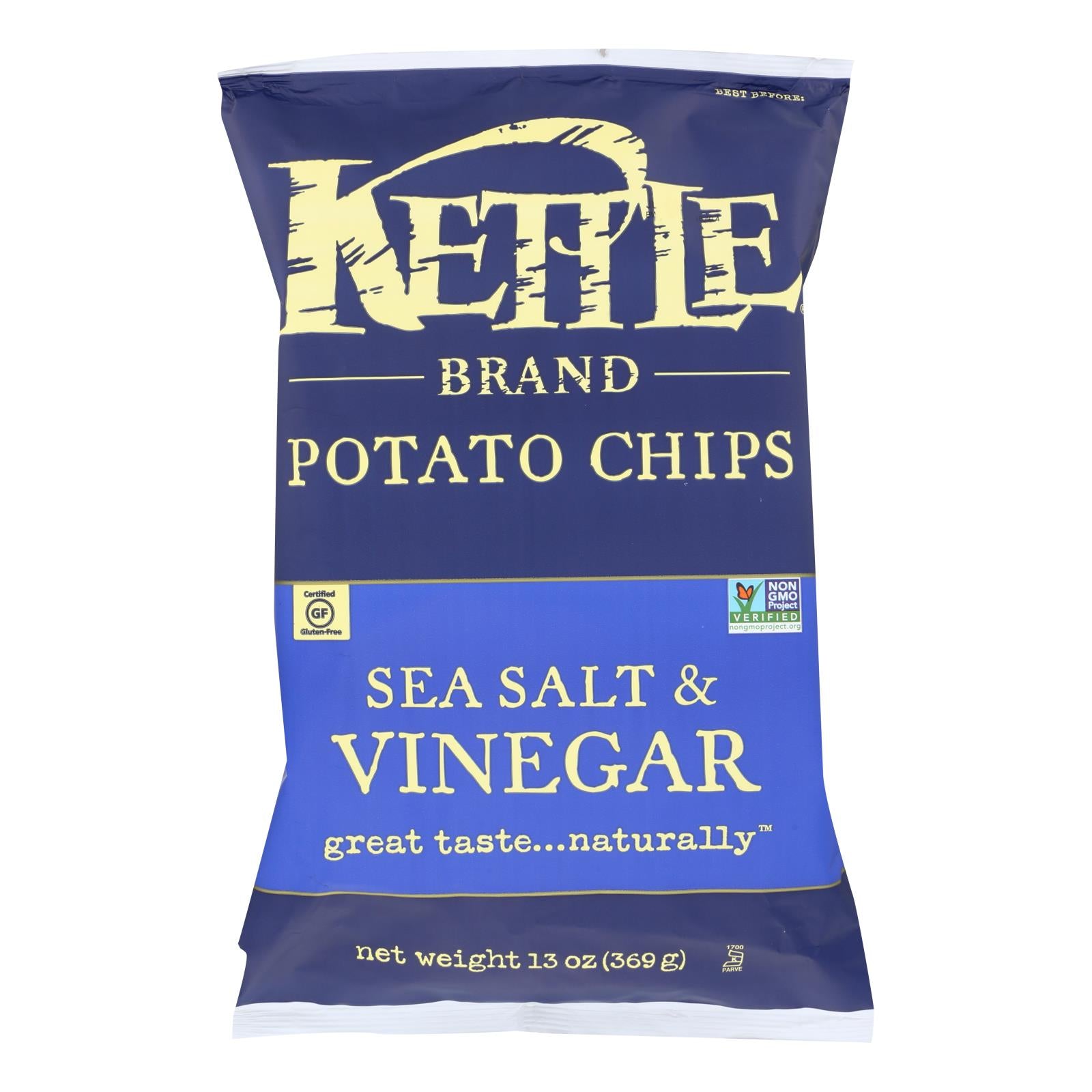 Kettle Brand - Potato Chps Sea Salt & Vngar - Case Of 9 - 13 Oz - Eco-Friendly Home & Grocery