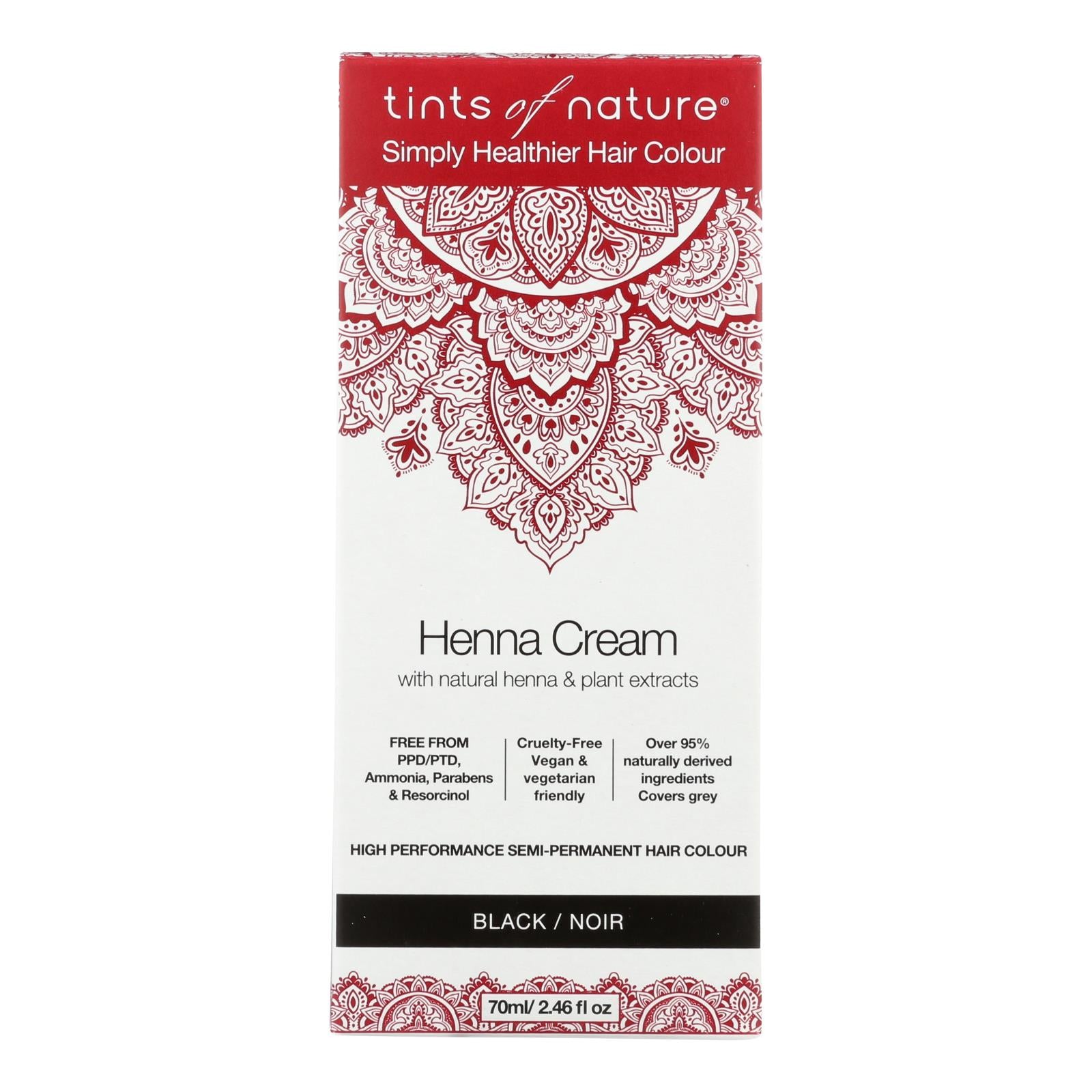 Tints Of Nature - Henna Cream Black - 2.46 Fz - GreatEagleInc