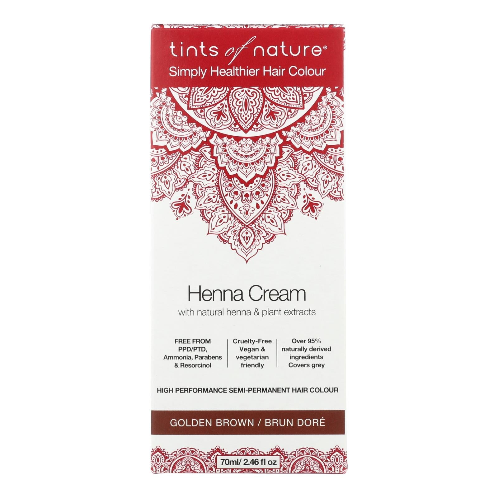 Tints Of Nature - Henna Cream Golden Brown - 2.46 Fz - GreatEagleInc