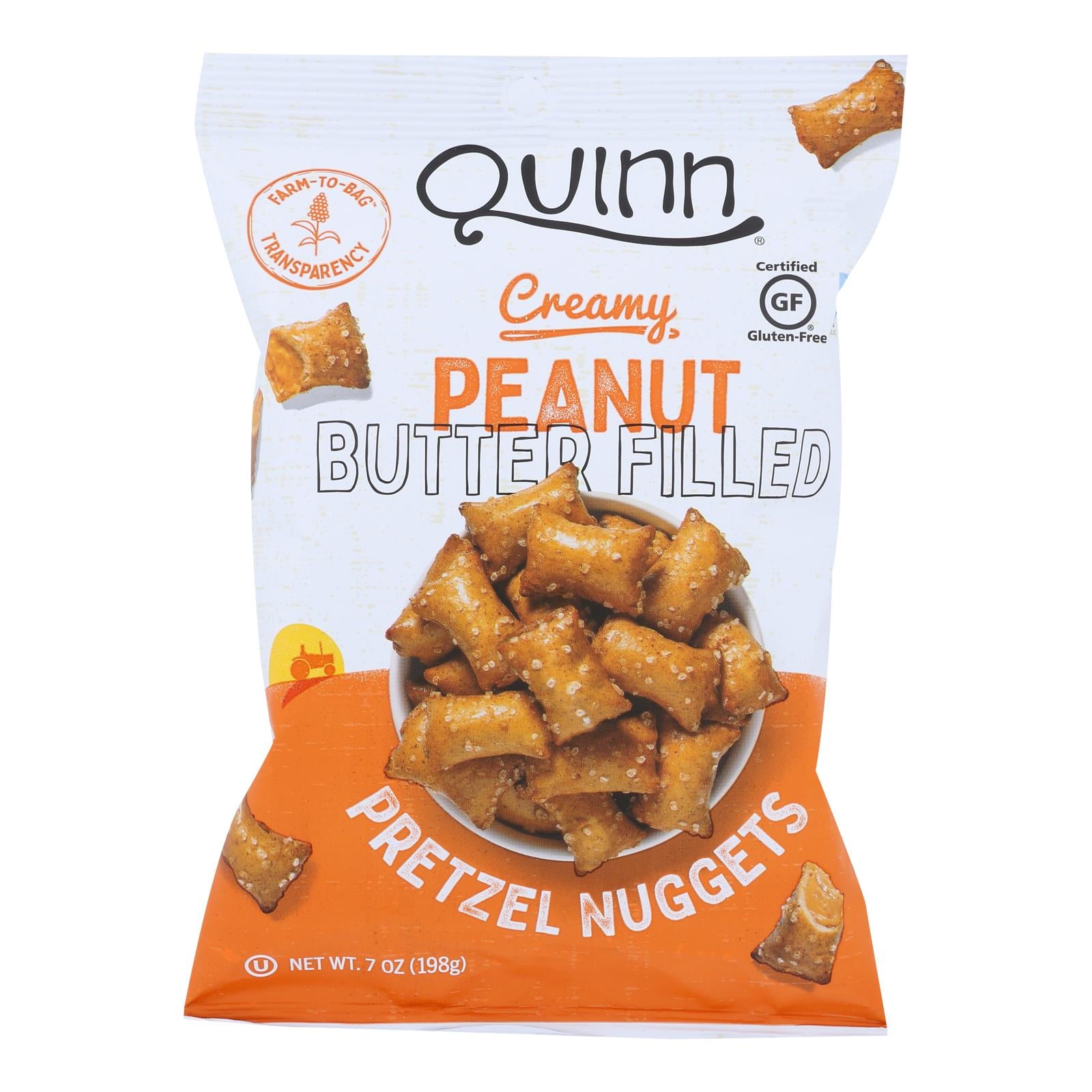 Quinn Popcorn - Pretzels Peanut Butter Nuggets - Case Of 8 - 7 Oz - GreatEagleInc