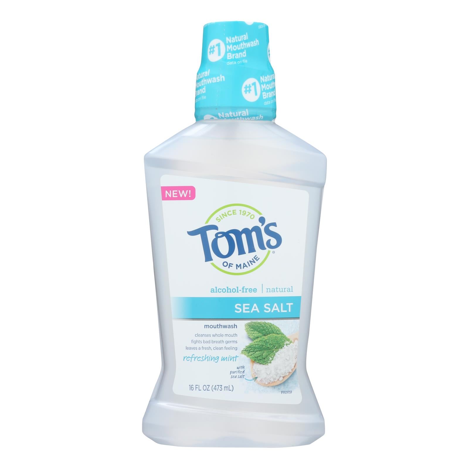 Tom's Of Maine - Mouthwash Sea Salt Mint - 1 Each - 16 Oz - GreatEagleInc