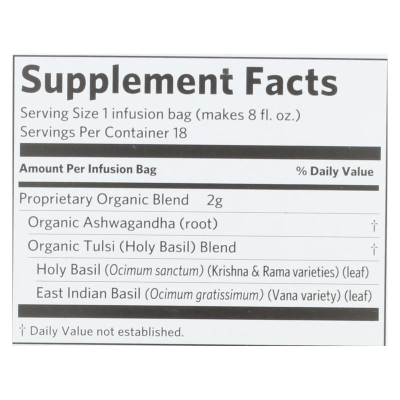Organic India - Tulsi Ashwagandha - Case Of 6 - 18 Ct - GreatEagleInc