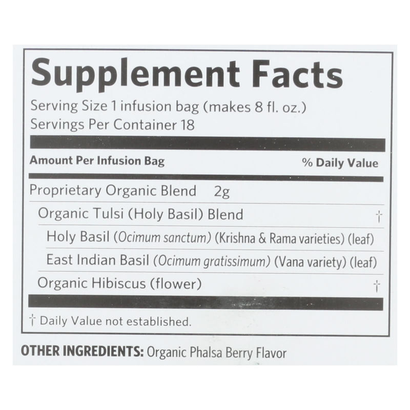 Organic India - Tulsi Hibiscus - Case Of 6 - 18 Ct - GreatEagleInc