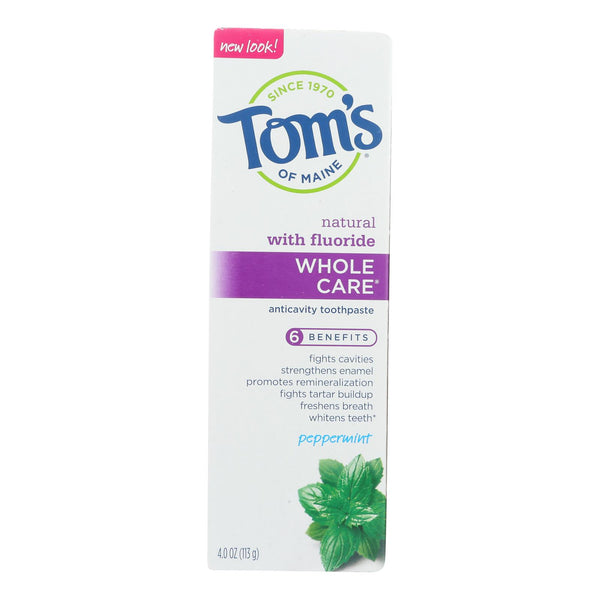 Tom's Of Maine - Tp Whole Care Ppmnt Fluor - Case Of 6 - 4 Oz - GreatEagleInc