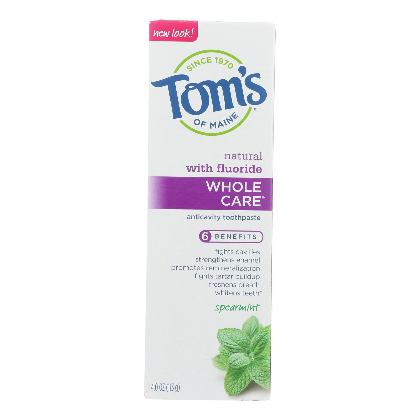 Tom's Of Maine - Tp Whole Care Sprmnt Fluor - Case Of 6 - 4 Oz - GreatEagleInc