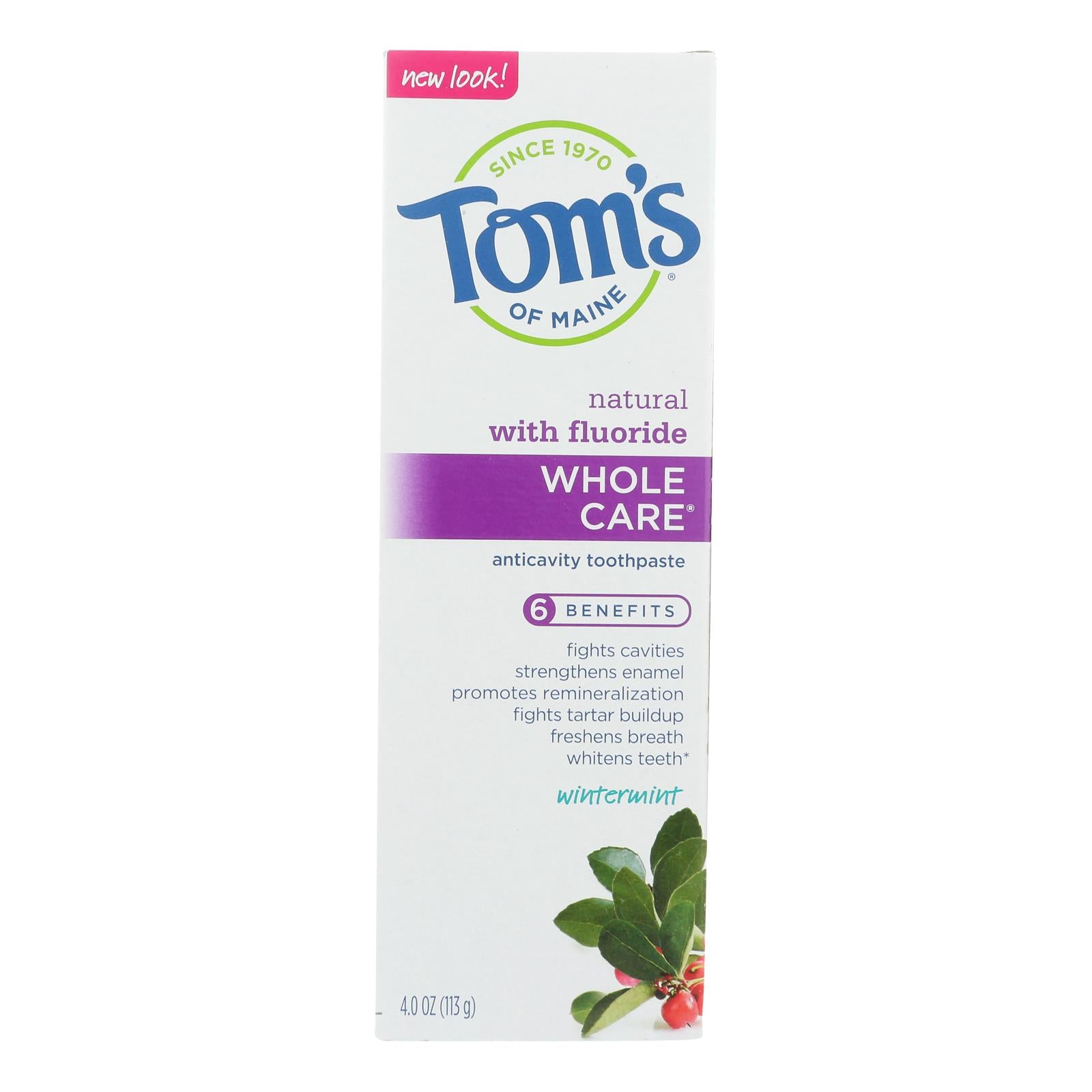 Tom's Of Maine - Tp Whole Care Wntrmnt Fluor - Case Of 6 - 4 Oz - GreatEagleInc