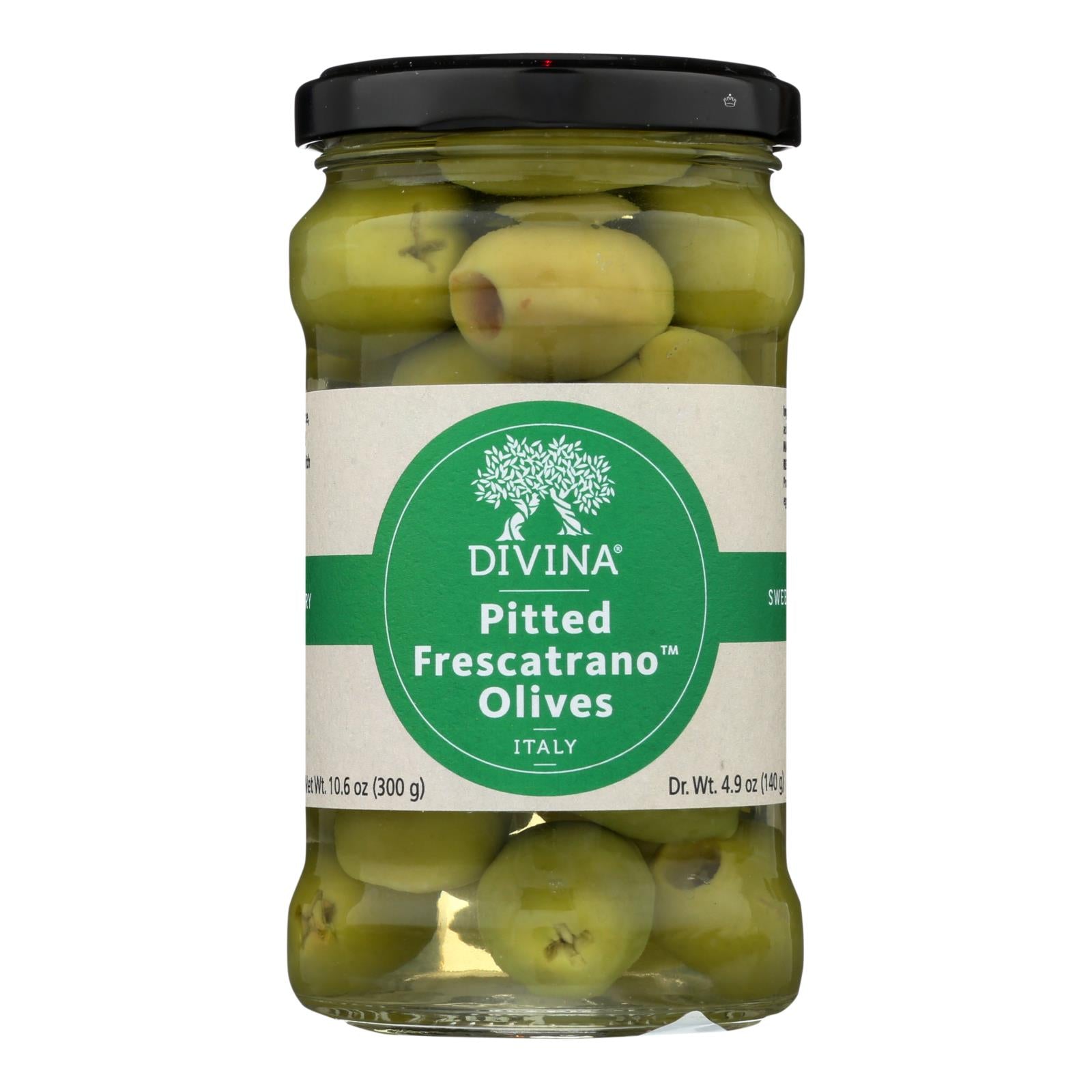 Divina - Olives Pitted Frescatrano - Case Of 6 - 4.9 Oz - GreatEagleInc