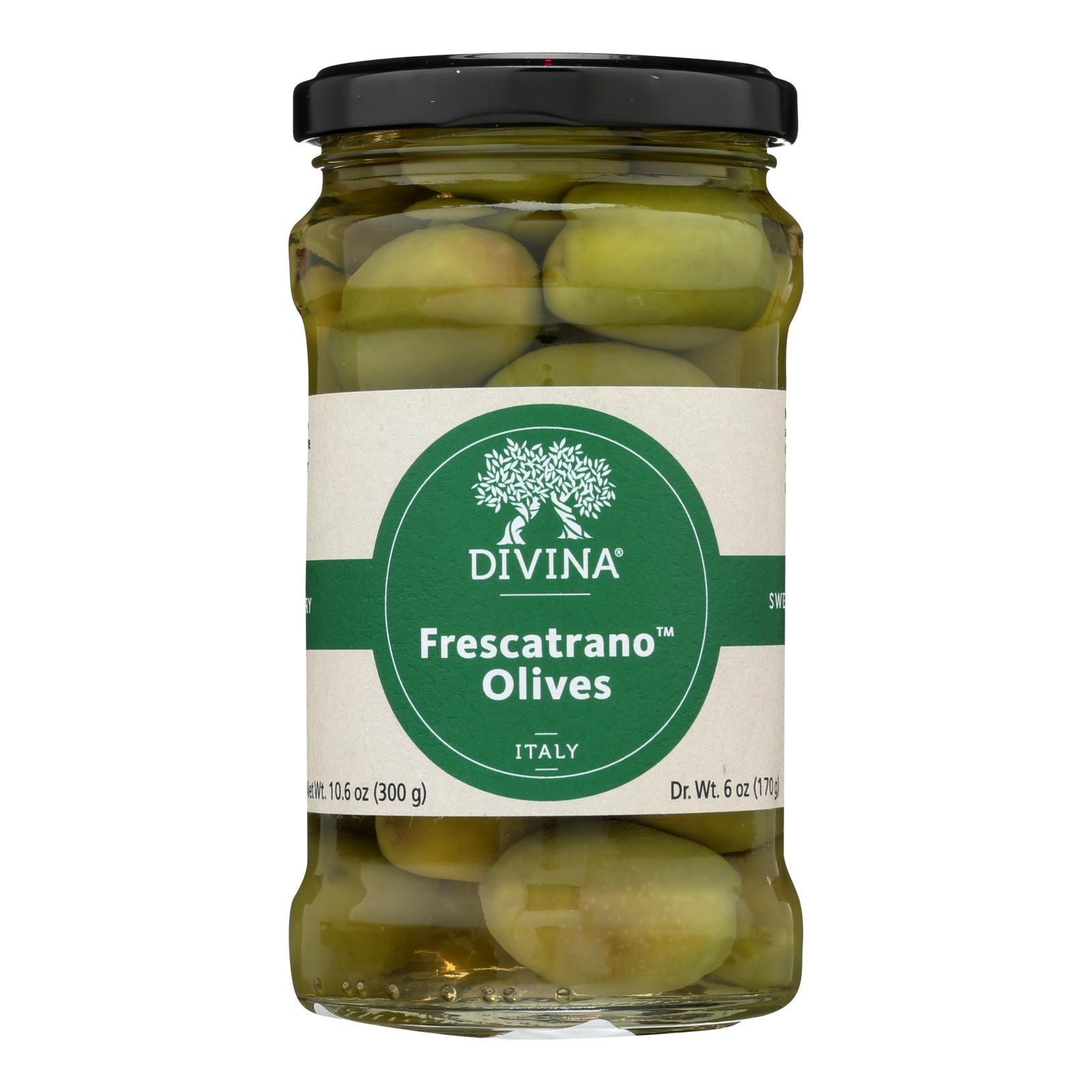 Divina - Olives Frescatrano - Case Of 6 - 6 Oz - GreatEagleInc