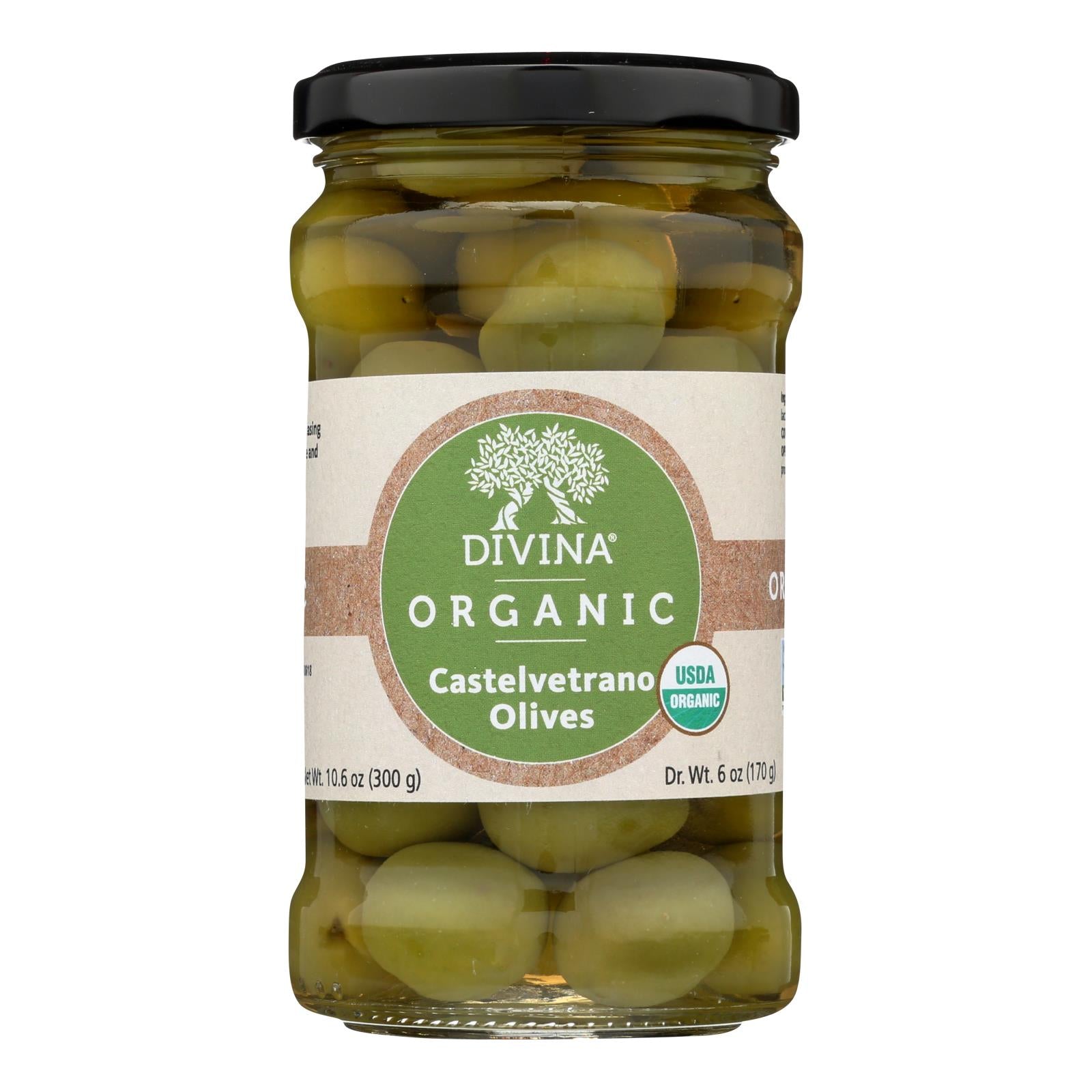 Divina - Olives Castelvetrano - Case Of 6 - 6 Oz - GreatEagleInc