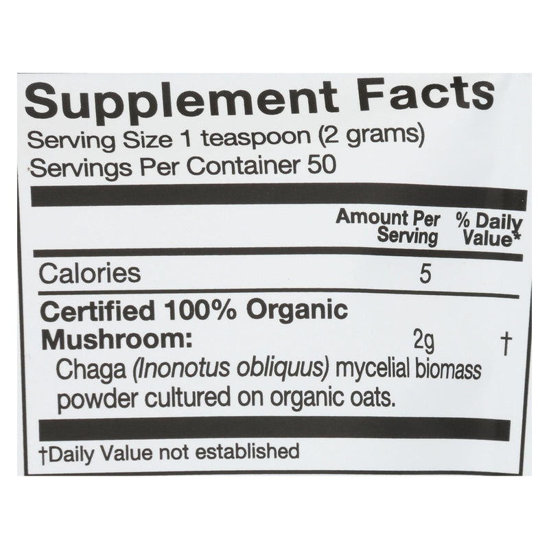 Om - Chaga Organic Powder 100grm - 1 Each - 3.5 Oz - GreatEagleInc