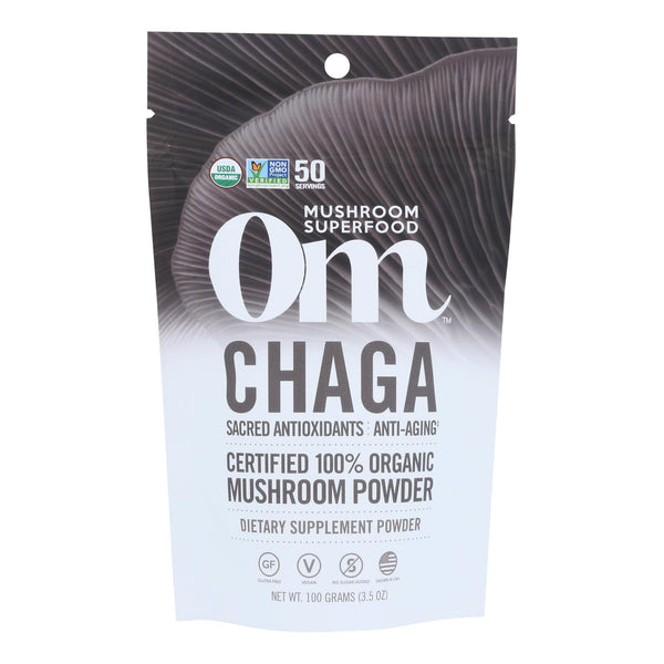 Om - Chaga Organic Powder 100grm - 1 Each - 3.5 Oz - GreatEagleInc