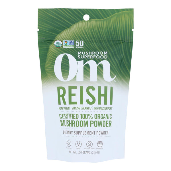 Om - Reishi Organic Powder 100grm - 1 Each - 3.5 Oz - GreatEagleInc