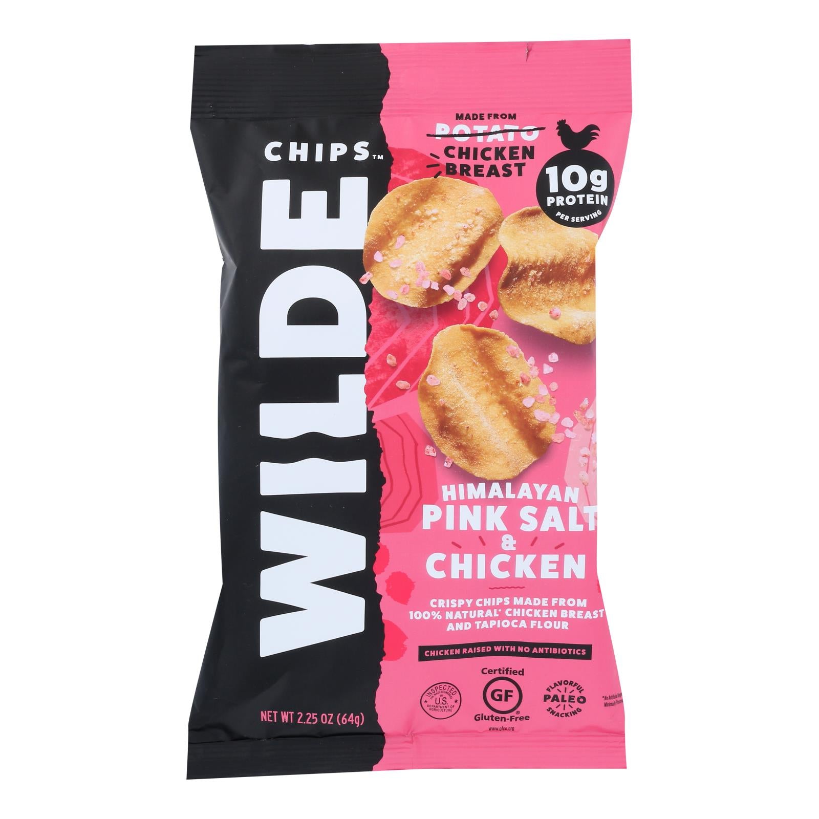 Wilde - Chicken Chips Himlyan Salt - Case Of 12 - 2.25 Oz - GreatEagleInc