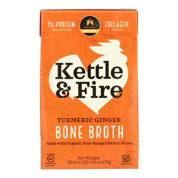Kettle And Fire - Bone Broth Trmc Ginger Chicken - Case Of 6 - 16.9 Oz - GreatEagleInc